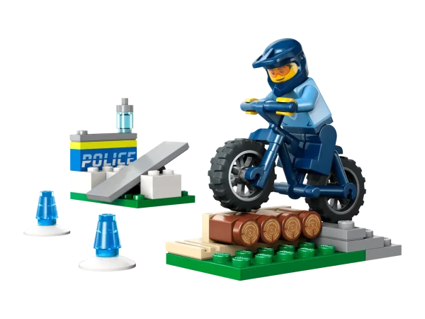 Gear up for action with the LEGO® Police Bicycle Training 30638! 🚴‍♂️ Help the police officers train and stay fit with this fun mini build. Featuring a police bike, training obstacles, and essential gear, this set is perfect for LEGO fans who love to keep the city safe while having creative fun!