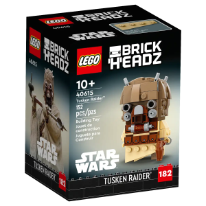 Star Wars™ fans can relive thrilling scenes on Tatooine as they build a LEGO® BrickHeadz™ Tusken Raider (40615) character. With authentic details such as the Star Wars: A New Hope outfit, plus a gaffi stick and blaster, it makes a cool anytime gift for fans aged 10 and up or any Star Wars collector. The brick-built character comes with a baseplate and will make a striking addition to any display of Star Wars construction toys. A Tusken Raider in LEGO® BrickHeadz™ style – A buildable LEGO BrickHeadz Tusken Raider (40615) character in a Star Wars: A New Hope outfit, with a gaffi stick and a blaster Display piece – This 152-piece LEGO® Star Wars™ building set for kids aged 10 and up comes with step-by-step building instructions and includes a baseplate for display Gift idea – This Star Wars™ building toy measures over 3 in. (8 cm) high, 2 in. (5 cm) wide and 2 in. (5 cm) deep. Give it to a Star Wars fan as a birthday present, holiday gift or surprise treat