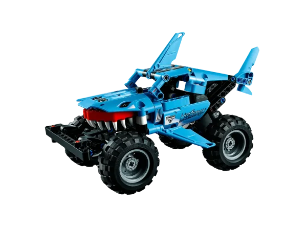 Discover an authentic replica of a Monster Jam™ fan favorite with this LEGO® Technic™ Megalodon™ (42134) pull-back truck building set for kids aged 7+. With true-to-life graphics and colors, this truck is packed with details for kids to discover. The pull-back action makes playtime exciting as kids race their truck and perform cool tricks. The fins move as the monster truck toy powers along, while the realistic shark teeth and large tires add extra realism for hours of fun. Action-packed 2-in-1 toy When it’s time for a new challenge, this 2-in-1 toy truck rebuilds into a lusca Low Racer vehicle. Inspired by the mythical sea monster, this low rider car toy combines a shark and a squid to create a fearsome vehicle, complete with pull-back action for fast-paced play. Inspiring the engineers of tomorrow With vehicles that look and function like the real thing, LEGO Technic buildable models offer a fun introduction to engineering and mechanics for young LEGO fans. Exciting monster truck build – Kids will love building and racing this LEGO® Technic™ Monster Jam™ Megalodon™ 42134 toy truck. With pull-back action, this 2-in-1 toy offers hours of immersive play Interactive play – Use the pull-back feature to send the truck racing along before recreating cool monster truck tricks 2-in-1 toy – The fun goes on as kids can rebuild their truck into a lusca Low Racer low rider car toy, inspired by another legendary sea monster Ideal for boys and girls aged 7+ – A great introduction to building and engineering for young monster truck fans. Makes a great birthday gift for Monster Jam™ fans A mighty model – The Megalodon™ truck measures over 5 in. (13 cm) high, 9 in. (24 cm) long and 5 in. (13 cm) wide, making this buildable model perfect for creative play Authentic details – Just like the real-life Monster Jam™ Megalodon™, this LEGO® Technic™ toy version features the distinctive shark teeth, plus fins that move as the vehicle powers along Stickers included – Kids will love adding the sticker graphics to recreate the striking looks of the Monster Jam™ Megalodon™ shark truck Inspire future engineers – The LEGO® Technic™ universe offers advanced building sets for LEGO fans who are ready for their next building challenge Quality materials – LEGO® Technic™ components meet strict industry standards so you can be sure they are consistent, compatible and connect reliably every time Always safe – LEGO® Technic™ components are tested to the max to make sure they meet strict global safety standards