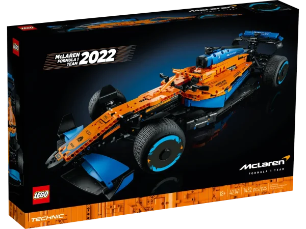 Remove all distractions. Channel your competitor's focus. It’s time to build a highly detailed LEGO® Technic™ McLaren Formula 1™ Race Car 42141 model. When you cross the finish line, you’ll feel immense pride – with an impressive display model to celebrate your dedication. A close collaboration between the LEGO Group and McLaren Racing For 2022, the LEGO Technic designers have worked closely with the designers at McLaren Racing. Both sets of experts developed their model at the same time, making this a very special collaboration. Just like the real car, this LEGO Technic version features a V6 cylinder engine with moving pistons, steering, suspension and differential. Drive your passion Racing drivers call it the zone. A state of heightened concentration required for you to perform at your very best. Now it’s time for you to get in the zone as you channel that same focus to recreate your favorite vehicles with LEGO Technic sets, designed for adults and fans of collectible cars. A build for Formula 1™ fans – Construct a detailed model replica of McLaren’s 2022 F1 car with this LEGO® Technic™ McLaren Formula 1 Race Car (42141) building set for adults A close collaboration – The LEGO® designers worked closely with the team at McLaren Racing, with both sets of experts developing their version of the car at the same time for the 2022 race season Modelled on the real car – Includes features like the V6 cylinder engine with moving pistons, steering, suspension and differential for precision cornering A project for adults – This McLaren F1 replica offers adult LEGO® builders the opportunity to become immersed in their passion, letting them enjoy a mindful build with a display piece to relish Measurements – This LEGO® Technic™ McLaren F1 model measures over 5 in. (13 cm) high, 25.5 in. (65 cm) long and 10.5 in. (27 cm) wide Detailed building instructions – As well as a guide to constructing the model, the coffee-table-style instructions explain the collaboration between McLaren Racing and the LEGO® designers Sponsor stickers – Add the finishing touch to your model by adding sponsor stickers, like those seen on a real F1 race car Welcome to your zone – The LEGO® Technic™ universe offers advanced buildable models for adult LEGO fans looking for a rewarding construction experience with a display piece to enjoy High quality – LEGO® Technic™ components meet rigorous industry standards to ensure they are consistent, compatible and connect reliably every time Safety first – LEGO® Technic™ components are dropped, heated, crushed, twisted and analyzed to make sure they meet strict global safety standards