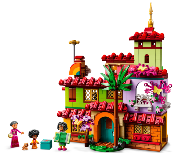 Disney’s Encanto fans of all ages will love this colorful LEGO® ǀ Disney The Madrigal House (43202) set. The kit features a 3-level house, a sticker sheet for decorating it, printed building instructions and digital Instructions PLUS. Using the LEGO Building Instructions app, kids can zoom, rotate and see the model on screen. The guided process lets even youngsters feel like master builders… awesome! Play all day This buildable toy inspires endless play, with color, functions and details toappeal to a child’s sense of magic. It’s full of imaginative accessories, including an accordion, gramophone and umbrella, and can be played with independently or combined with other LEGO ǀ Disney sets (sold separately). Iconic movie characters This LEGO ǀ Disney set comes with 2 mini-doll figures and 1 micro-doll figure – Disney’s Abuela, Mirabel and Antonio – plus capybara and butterfly LEGO figures. This premium building toy makes a cool gift for kids who want to set trends on the playground. Give a Disney fan a magical house full of color and surprises with this special LEGO® ǀ Disney The Madrigal House (43202) set. The adventure starts with opening the box! Discover who lives inside! This 587-piece set features 3 levels, a spinning weather vane, flipping bed and waving shutters, a unique sticker sheet, plus plenty of accessories for endless stories. Featuring Disney’s Abuela and Mirabel mini-doll figures, an Antonio micro-doll figure, plus Chispi and butterfly LEGO® figures, this colorful, 3-level set is made for creative fun. Any Disney’s Encanto fan aged 6 and up will be thrilled with this on-trend gift. The house includes multiple rooms, different functions from the movie, plus features and accessories to inspire play. Endless imaginative fun. With the casa measuring over 10 in. (26 cm) high, 8 in. (20 cm) wide and 4 in. (10 cm) deep, this set is perfect for extended play periods and looks great on display. Want to give kids a more awesome building experience? Now you can with digital Instructions PLUS. With intuitive modes like zoom, rotate and ghost, it’s LEGO® building for the digital age! With detailed mini- and micro-doll figures and a colorful house build, this Disney’s Encanto buildable toy encourages open creative play that helps build important life skills with fun. LEGO® pieces meet rigorous industry standards to ensure they are consistent, compatible and connect and pull apart reliably every time – it’s been that way since 1958. LEGO® pieces are dropped, heated, crushed, twisted and analyzed to make sure they meet strict global safety standards.
