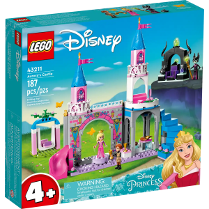 Appeal to young children aged 4+ and boost their building skills with this LEGO® ǀ Disney Aurora’s Castle (43211) construction set. It features a castle with a slide and staircase, 3 LEGO mini-doll figures and 2 smaller builds. Give even younger builders an easy and intuitive building adventure with the LEGO Builder app. Here they can zoom in and rotate models in 3D, save sets and track their progress. Build, play, imagine, grow This 4+ set helps boost children’s confidence with a fun play experience. Helpful Starter Bricks give youngsters a sturdy base for their build. Each bag of bricks contains a character so kids can start the play at any point and complete the whole set later. Engaging family fun 4+ sets are a great way for adults to share the fun with youngsters. If grown-ups are also new to LEGO building toys, not to worry – kids can take control because this set also includes picture instructions, making it easy for those who are just starting to read to follow the progress. Build, play, nurture – Give Disney Princess fans aged 4 and up a set full of play possibilities to inspire imaginative fun with this LEGO® ǀ Disney Aurora’s Castle (43211) set Fast fun – This set includes a castle build, Disney’s Aurora, Prince Phillip and Maleficent LEGO® mini-doll figures, plus 2 smaller builds. Each bag of bricks contains a figure to start the play Disney Princess play – This set encourages kids to play out favorite movie scenes or reimagine daily life in the castle with new stories, boosting their communication and creativity skills Fun gift for ages 4+ – Disney fans will enjoy this set full of imaginative possibilities, with a setting based on Disney’s Sleeping Beauty. It can also be given to a child with a passion for castles Play and replay – The castle measures over 10.5 in. (27 cm) high, 15 in. (38 cm) wide and 4.5 in. (11 cm) deep and can be played with repeatedly to keep little Disney fans happy for hours A new way to build – Let the LEGO® Builder app guide even younger kids on an intuitive building adventure. They can save sets, track progress and zoom in and rotate models in 3D while they build Features for fuss-free building – This 4+ set comes with Starter Bricks to get kids building fast. Simple picture instructions mean there’s no barrier to building, even for kids just learning to read Learning through play – 4+ buildable toys are designed to help hone key ready-for-school skills, such as communication, concentration,imagination and self-expression Uncompromising quality – Ever since 1958, LEGO® components have met stringent industry standards to ensure they connect consistently Safety first – LEGO® components are dropped, heated, crushed, twisted and analyzed to make sure they meet rigorous global safety standards