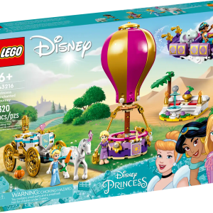 Kids aged 6 and up and fans of Disney’s Aladdin, Cinderella and Rapunzel will be inspired by this LEGO® ǀ Disney Princess Enchanted Journey (43216) set, featuring 3 buildable modes of travel, a small lounge build, 3 LEGO mini-doll figures and 2 LEGO animal figures. As they build, kids can enjoy an easy and intuitive building adventure with the LEGO Builder app. Here they can zoom in and rotate models in 3D, save sets and track their progress. A passion for travel and fun These Disney Princess builds help grow children’s confidence, then spark their imagination and creativity as they play out their own stories with beloved characters. This set is great for group play and can be added to other LEGO ǀ Disney sets (sold separately) to expand the play even further. Iconic collection of characters This set encourages play with Disney’s Cinderella, Jasmine and Rapunzel, and it makes a fun gift experience that Disney fans of any age will enjoy building and exploring. Open-ended fun – Give a Disney Princess fan or any kid who likes to travel a gift full of details to inspire the imagination with this LEGO® ǀ Disney Princess Enchanted Journey (43216) set Creativity in a box – This set includes 3 buildable transport possibilities: a hot-air balloon, open-top carriage and flying carpet, plus a small lounge build and lots of accessories to spark play Beloved characters – Featuring Disney Princess Cinderella, Jasmine and Rapunzel, plus LEGO® horse and baby elephant figures, the set is designed for unlimited fun and imagination Fun gift for ages 6+ – This set makes a creative gift for a Disney fan, child or a group of kids with a passion for their favorite Disney Princess characters or travel play Ready for everyday play – The hot-air balloon measures over 7 in. (18 cm) high, 3.5 in (9 cm) long and 3 in. (8 cm) wide, and all 3 builds are made for endless play sessions A new way to build – Let the LEGO® Builder app guide kids on an intuitive building adventure. They can save sets, track progress and zoom in and rotate models in 3D while they build Important life skills – With detailed LEGO® mini-doll figures and 4 recognizable builds, this Disney Princess construction set fosters creative play that helps build vital life skills through fun Uncompromising quality – Ever since 1958, LEGO® components have met stringent industry standards to ensure they connect consistently Safety first – LEGO® components are dropped, heated, crushed, twisted and analyzed to make sure they meet rigorous global safety standards