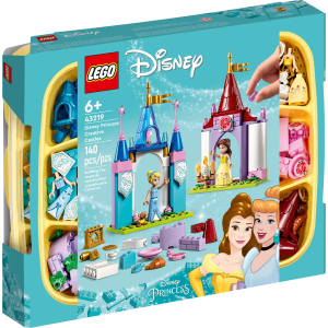 Inspire kids aged 6 and up with LEGO® ǀ Disney: Disney Princess Creative Castles (43219). This buildable toy set features a mix of iconic and regular pieces, Disney’s Belle and Cinderella LEGO mini-doll figures, Lumiere and Gus LEGO figures, plus 2 instruction posters to encourage social building with family or friends. As they build, kids can let the LEGO Builder app guide them on an easy and intuitive building adventure. They can zoom in, rotate models in 3D, save sets and track their progress. Endless fun This mini castle set is sure to provide Disney Princess fans with unlimited entertainment. The set can be played with independently, with friends or family, or added to other LEGO ǀ Disney sets (each set sold separately). Iconic Disney Princess characters Disney’s Belle and Cinderella, plus Lumiere and Gus, help encourage kids’ imaginations as they recreate well-known stories or imagine new ones. This buildable toy makes a fun birthday gift for fans or kids who love hands-on play. Open-ended fun – Give a Disney Princess fan, or any kid who likes castles, a gift full of possibilities and inspiration with this LEGO® ǀ Disney: Disney Princess Creative Castles (43219) set A box of fun – This set includes 2 LEGO® mini-doll figures, 2 LEGO figures, accessories to spark play and elements to build castles for each character, an ultimate castle or a kid’s unique creation Beloved characters – Featuring Disney Princess Belle and Cinderella, plus Gus and Lumiere LEGO® figures, the set is designed for endless creative building and adventures Fun gift for ages 6+ – Kids and Disney fans will enjoy this high-quality set full of imaginative possibilities, made for anyone with a passion for Disney’s Belle and Cinderella Hands-on play – With the small Disney Castles each measuring over 5 in. (13 cm) high, 3 in (8 cm) wide and 1.5 in. (4 cm) deep, this set is for extended play sessions or display in a child’s room Intuitive instructions – The LEGO® Builder app guides you and your child on an intuitive building adventure with tools that let you zoom in and rotate models in 3D, save sets and track progress Important life skills – With detailed mini-doll figures and recognizable builds, this Disney Princess construction set encourages open creative play that helps build vital life skills through fun Uncompromising quality – Ever since 1958, LEGO® components have met stringent industry standards to ensure they connect consistently Safety first – LEGO® components are dropped, heated, crushed, twisted and analyzed to make sure they meet rigorous global safety standards