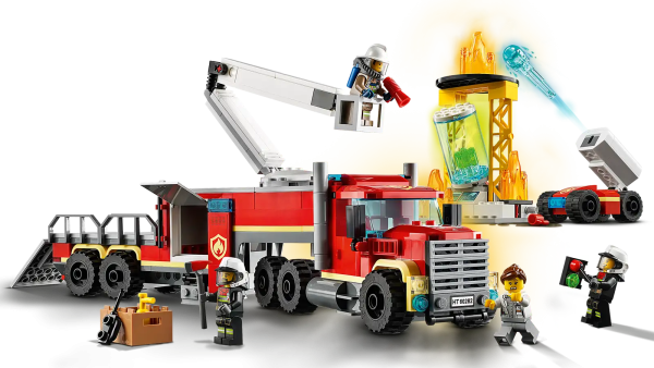 This exciting LEGO® City Fire Command Unit (60282) playset includes a classic fire truck with a functioning cherry picker arm. Kids also get a host of LEGO City TV characters, including Bob, Feldman and Toastie the firefighter robot complete with a water cannon that shoots water elements. Transport your little hero to the heart of the LEGO City Adventures TV series, where they get to decide the script! Ideal building toy for kids aged 5 and up You'll find easy-to-follow building instructions for this LEGO City playset in the box. Or you can download Instructions PLUS, part of the free LEGO Building Instructions app for smartphones and tablets. This interactive construction guide, with amazing zoom and rotate viewing tools, quickly turns kids into master builders! Creative play for kids LEGO City fire playsets deliver a world of fun where creativity can thrive, with feature-rich buildings, realistic vehicles and exciting characters that inspire imaginative play based on real-life scenarios. Kids can play out stories from the popular LEGO® City Adventures TV series with the LEGO City Fire Command Unit (60282) playset, featuring realistic vehicles and fun characters from the TV show. What’s in the box? A cool toy fire truck with functioning cherry picker, a science lab setting with stackable LEGO® flames, plus LEGO City TV characters Toastie the firefighter robot, Bob and Feldman. Kids can elevate the fire truck's cherry picker, shoot water elements from Toastie the firefighting robot to knock out the LEGO® flames, and play out stories featuring fun LEGO City TV characters. This high-quality playset makes an impressive Christmas, birthday or any-other-day gift for fans of the LEGO® City Adventures TV series and for kids who love creative play. When built, the fire truck (with cherry picker retracted) measures over 4 in. (10 cm) high, 13 in. (33 cm) long and 2.5 in. (6 cm) wide. The fire truck has a compartment for storing the firefighting accessories, plusa trailer with a ramp for transporting Toastie the firefighter robot. Includes 3 firefighter minifigures with helmets. Comes with easy-to-follow building instructions and Instructions PLUS – an interactive guide for budding builders that’s part of the free LEGO® Building Instructions app for smart devices. LEGO® City fire sets nurture imaginative role play and open-ended adventures in realistic settings with detailed buildings, cool vehicles and fun characters loved by kids. Have you ever wondered how LEGO® bricks connect and pull apart so consistently? It’s because LEGO components are produced to meet strict industry standards for quality. LEGO® pieces are rigorously tested to make sure all LEGO building playsets meet stringent global standards for safety.