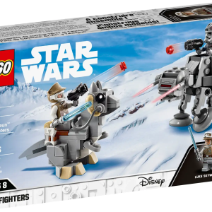 Inspire young children to reimagine the Battle of Hoth from Star Wars: The Empire Strikes Back and play out their own stories with this AT-AT vs. Tauntaun Microfighters (75298) building set. It features a quick-to-build, posable AT-AT Walker and Tauntaun construction models for the 2 LEGO® minifigures to sit on. Role-play fun The Luke Skywalker and AT-AT Driver LEGO minifigures each have a stud shooter and an electrobinoculars element, and Luke also has a lightsaber for battle play. This fun, creative set comes with clear instructions so even LEGO beginners can build with Jedi-like confidence, and it combines perfectly with the Millennium Falcon Microfighter (75295). Welcome to the LEGO Star Wars™ universe For over two decades, the LEGO Group has been creating amazing, brick-built versions of iconic Star Wars starships, vehicles, locations and characters. This building toy makes an awesome birthday, holiday or surprise gift for young kids to introduce them to this action-packed galaxy of fun. Kids can recreate the Battle of Hoth from Star Wars: The Empire Strikes Back and role-play their own stories with these quick-build, LEGO® brick AT-AT Walker and Tauntaun Microfighters. This AT-AT vs. Tauntaun Microfighters (75298) set features 2 LEGO® minifigures: Luke Skywalker, with a lightsaber, and an AT-AT Driver. Each has a stud shooter and an electrobinoculars element. The Tauntaun and the posable AT-AT each have a seat for a LEGO® minifigure, and the set combines brilliantly with the Millennium Falcon Microfighter (75295) for extra battle action. This awesome 205-piece construction toy makes the best birthday present, holiday gift or unexpected treat for kids aged 6 and up to introduce them to the fun, creative LEGO® Star Wars™ universe. The Tauntaun measures over 2.5 in. (7 cm) high, 3.5 in. (9 cm) long and 2 in. (5 cm) wide. Along with the AT-AT and LEGO® minifigures, the set fits in a child's backpack for play on their travels. Thinking of buying this buildable playset for a young Star Wars™ fan who is a LEGO® beginner? No problem. It comes with easy-to-follow instructions so they can build independently. LEGO® Star Wars™ building toys are great for kids (and adult fans) to recreate Star Wars saga scenes, dream up their own unique stories or simply build and display the collectible construction models. No need to use the Force to connect LEGO® bricks! Ever since 1958, they have met the highest industry standards to ensure consistency, compatibility and robust builds. LEGO® bricks and pieces are dropped, heated, crushed, twisted and thoroughly analyzed, ensuring that they satisfy some of the highest safety standards on planet Earth – and in galaxies far, far away!