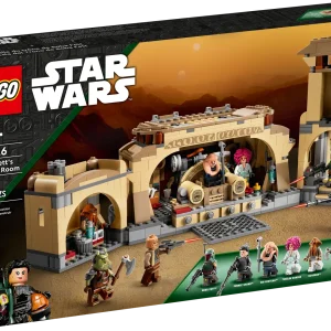 Write new chapters in the Star Wars: The Book of Boba Fett saga with this Boba Fett’s Throne Room buildable playset (75326) for fans aged 9 and up. The brick-built palace model opens up for easy access to the detailed throne room, barbecue area and kitchen. There is a throne with a hidden treasure compartment and a pop-up function to eject Bib Fortuna, tilting steps, an opening gate and lots of playful accessories. Cool characters A top gift for trendsetting kids, the set also includes 7 LEGO® Star Wars™ characters, including new-for-March-2022 Bib Fortuna, Theelin Dancer, Weequay Guard, Gamorrean Guard and Quarren LEGO minifigures, plus assorted weapons. Find step-by-step building instructions in the box and on the free LEGO Building Instructions app. Galaxy of joy The LEGO Group has been recreating iconic starships, vehicles, locations and characters from the Star Wars universe since 1999, and there are a huge variety of premium-quality sets to excite fans of all ages. Boba Fett’s Throne Room – Star Wars: The Book of Boba Fett fans can recreate authentic details of the throne room and other parts of Jabba the Hutt’s palace with this LEGO® Star Wars™ (75326) set 7 LEGO® Star Wars™ minifigures for creative role play – Boba Fett and Fennec Shand, Bib Fortuna, a Theelin Dancer, Weequay Guard, Gamorrean Guard and a Quarren, plus assorted weapons Playful features – The throne with a pop-up function to eject Bib Fortuna and a secret chamber containing weapons and beskar bar elements, shaking steps to topple a guard, an opening gate and more Opens up for easy access – Fold out the front of the buildable model and open the back to reveal a kitchen and barbecue area with a rotisserie, plus fun accessory elements including spotchka drinks Gift idea for ages 9 and up – Give this fun, 732-piece building toy as a holiday gift, birthday present or special treat to creative kids who are into Star Wars: The Book of Boba Fett Display between playtime adventures – The buildable palace playset measures over 6.5 in. (17 cm) high, 12.5 in. (32 cm) wide and 8 in. (20 cm) deep Printed and digital instructions – Find step-by-step illustrated instructions in the box and check out the LEGO® Building Instructions app for digital instructions, plus zoom and rotate viewing tools Construction sets for all ages – Collectible LEGO® Star Wars™ sets allow kids (and adult fans) to recreate memorable scenes, make up new adventures and display the building toys High quality – LEGO® components meet stringent quality standards, ensuring that they connect consistently and strongly Safety first – LEGO® bricks and pieces are dropped, heated, crushed, twisted and carefully analyzed to make sure that they comply with rigorous global safety standards