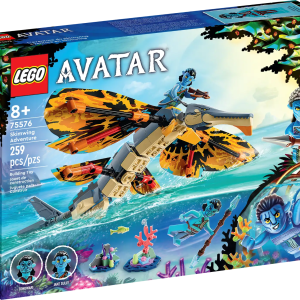 Avatar fans will adore this 8+ LEGO® Avatar Skimwing Adventure (75576) set. Kids and moviegoers can relive favorite movie moments or create their own scenes and storylines with the posable skimwing figure, Tonowari and Jake Sully minifigures and alien coral reef setting. Fun to build This collectible toy building set includes an easy-to-follow pictorial building guide and the LEGO Builder app – a digital mentor with intuitive zoom and rotate tools that enable you to visualize models from all angles as you build. Great for play and display LEGO Avatar sets feature iconic vehicles, machines, animals, creatures and characters in alien nature-themed settings. Perfect for imaginative play, you can also pose the models to create a dynamic display. Collect and combine LEGO Avatar sets to extend the play possibilities or build your own version of Pandora. Avatar action and adventure – Kids and moviegoers can relive the 2nd Avatar movie experience or create their own scenes and stories with this LEGO® Avatar Skimwing Adventure (75576) toy playset What’s in the box? – Includes all you need to create a posable skimwing figure, Tonowari and Jake Sully minifigures, a Pandoran coral-reef setting and a display stand Designed for play and display – Enjoy imaginative play or pose the characters and use the display stand to recreate scenes from the movie Avatar: The Way of Water A gift for any occasion – This 8+ LEGO® Avatar set makes an ideal birthday, holiday or any-day gift for kids and Avatar movie fans Dimensions – The skimwing (without display stand) measures over 2.5 in. (6 cm) high, 13 in. (33 cm) long and 13 in. (33 cm) wide LEGO® minifigure accessories – The toy accessories in this set include Tonowari’s spear, a crossbow and a Pandoran fish Includes printed and digital building guides – Zoom in, rotate and view the models in this set from all angles as you construct them with the LEGO® Builder app for smartphones and tablets More sets to collect and combine – Combine this set with others from the LEGO® Avatar range to expand the play possibilities and build your own version of the imaginary exoplanetary moon, Pandora Quality in focus – LEGO® building pieces meet exacting quality standards that ensure they are consistent, compatible and work every time Safety first – LEGO® pieces are tested to ensure that every building toy set meets strict safety standards, ensuring this Avatar set is well made and always ready for play