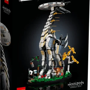 Build the ultimate LEGO® brick model (76989) of the most iconic Horizon machine in the Forbidden West: the Tallneck. Use clever building techniques to capture authentic details of this Communications Class machine, from its smooth, disc-shaped head to its long, slim legs. Display the Tallneck on a stand with brick-built Horizon landscape details, including a birch tree and rusty stoplight. A new-for-May-2022 Aloy minifigure with weapons, plus a Watcher figure with a choice of blue, yellow or red eyes, complete a striking centerpiece. Top gift A delightful treat for yourself or a Horizon gift for the gaming fan in your life, the set includes a booklet featuring step-by-step building instructions, plus the inside story of how LEGO designers created the model. Build mindfulness Welcome to LEGO sets for adults: a zone of zen for the hands-on, creative construction of detailed models that pay homage to the worlds of gaming, history, travel, sport, science, technology and entertainment. Recreate the most iconic Horizon machine in the Forbidden West – Escape to a mysterious, machine-dominated world as you build a detailed LEGO® display model (76989) of a Tallneck Aloy and a Watcher – The LEGO® minifigure of Horizon character Aloy has a bow and a brick-built spear, and the Watcher figure comes with a choice of blue, yellow or red eyes Authentic Tallneck features – The disc-shaped head, antennae protruding from the neck, tail-like structures and long legs of a Tallneck are replicated in LEGO® style Display stand with familiar Horizon landscape details – Includes a brick-built birch tree, tall grass and a rusty stoplight with a vine wrapped around it Gift idea for Horizon fans – Treat yourself or give this 1,222-piece LEGO® set as a birthday present or holiday gift to a creative friend who loves the Horizon game series Display piece – The buildable Horizon Tallneck model measures over 13.5 in. (34 cm) high, 9 in. (23 cm) wide and 6.5 in. (17 cm) deep Step-by-step guide – Includes a booklet with illustrated building instructions, plus the inside story of how LEGO® designers created a model that captures the Horizon universe Collectible LEGO® sets for adults – This set is part of a collection of premium-quality LEGO building kits designed for adults who enjoy hands-on, mindful activities to relax and recharge Premium quality – LEGO® bricks and pieces satisfy demanding industry quality standards to ensure that they connect securely for robust builds Safety assurance – LEGO® components are tested to make sure that they comply with strict global safety standards