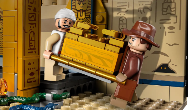 Kids can experience all the excitement of the Raiders of the Lost Ark movie with this LEGO® Indiana Jones™ Escape from the Lost Tomb (77013) building set. A great gift for kids aged 8+, the playset features a temple with 2 statues, a secret passage, a mummy, and snakes both on the ground and coming through a wall. Recapture the thrills of the Indiana Jones movies The building set comes with 4 minifigures: Indiana Jones with his famous hat and whip, Marion Ravenwood™, Sallah™ and a mummy, plus the Ark of the Covenant, for kids play out a famous escape scene from the iconic Raiders of the Lost Ark movie. Building sets to inspire thrilling adventures LEGO Indiana Jones playsets let nostalgic parents introduce their children to the legacy of Indiana Jones and his adventures from the franchise’s first 3 movies. Together they can enjoy a rewarding build before they role-play action with a range of cars, planes and temples. All-action Indiana Jones™ playset – Kids can relive a scene from the Raiders of the Lost Ark movie with this interactive LEGO® Escape from the Lost Tomb (77013) building set 4 minifigures – Indiana Jones™ with his famous hat and whip, Marion Ravenwood™, Sallah™, and a mummy. There are also lots of snakes: on the floor and to be pushed through a wall Fun features – The Anubis statue can fall and break through a wall to reveal a hidden passage where a mummy appears to scare the escaping Indiana Jones™ Gift idea for kids aged 8+ – This 600-piece adventure toy can be given as a birthday or holiday gift, letting kids enjoy a build-and-play experience with their parents or friends Portable play – This set measures over 6 in. (16 cm) high, 8.5 in. (22 cm) wide and 8 in. (21 cm) deep, so kids can play with it at home or take it with them on playdates Daring adventures – LEGO® Indiana Jones™ toys let parents revel in nostalgia and introduce their children to the action-packed stories of the first 3 movies with a range of playsets High quality – For more than 6 decades, LEGO® bricks have been made to ensure they pull apart consistently every time Tested for safety – LEGO® building bricks meet stringent global safety standards