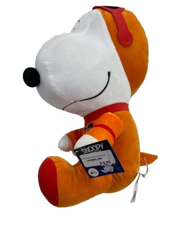 The Jinx Astronaut Snoopy Parade Plush is an adorable and nostalgic collectible that pays tribute to the beloved Peanuts character, Snoopy. Dressed in an astronaut suit, this plush captures Snoopy's adventurous spirit, ready to explore the cosmos. The detailed design includes a space helmet and suit with authentic-looking features, making it perfect for fans of both Snoopy and space exploration. Soft and huggable, this plush is ideal for display, cuddling, or gifting to Peanuts enthusiasts of all ages. Whether celebrating Snoopy's iconic role as a space adventurer or adding a whimsical touch to your collection, this plush brings a sense of fun and wonder.