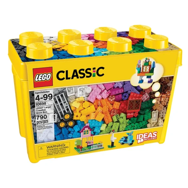 Build up a storm with this big box of classic LEGO® bricks in 33 different colors. With lots of different windows and doors, along with other special pieces to inspire you, you can really run with your imagination. With some ideas to get you started, this set provides the perfect creative toolkit for budding builders of all ages to enjoy some classic LEGO construction. It comes in a convenient plastic storage box and is an ideal supplement to any existing LEGO collection. Build your own amazing buildings and more with this classic collection of LEGO bricks in 33 different colors Includes 8 different types of windows and doors, 2 green baseplates and 6 tires and wheel rims Green baseplates measure over 6” long and 6” wide, and 4” long and 2” respectively LEGO Creative Brick building toys are compatible with all LEGO construction sets for creative building 790 pieces – For boys and girls between the ages of 4 and 99 years old