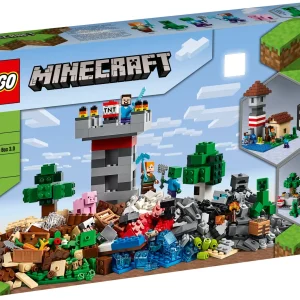 LEGO® Minecraft™ The Crafting Box 3.0 (21161) brings the fun excitement of Minecraft into the real world with a diverse set of LEGO construction bricks and pieces. Cool kids’ building toy for Minecraft players The Crafting Box set is bursting with Minecraft ideas and inspiration. With popular characters from the game – Steve, Alex, a Creeper™, a pig and a zombie – and a host of fun features – from a TNT launcher to a Creeper confrontation – this toy playset brings Minecraft adventures to life! Interactive instructions Instructions PLUS is an interactive guide for smart devices within the free LEGO Building Instructions app. Zoom and rotate viewing tools help youngsters have fun as they build the castle and farm on their own. Alternative builds are available online. Minecraft games come to life with LEGO bricks and figures LEGO Minecraft sets put open-ended creative play into kids' hands. This cool collection of Minecraft construction toys takes players to a new dimension of imaginative play! Bring Minecraft™ players’ creative adventures into the real world with The Crafting Box 3.0 (21161). It’s bursting with LEGO® Minecraft construction bricks and familiar figures to inspire endless imaginative play! This Minecraft™ construction toy includes 564 bricks and pieces, plus popular characters from the game – Steve, Alex, Creeper™, pig and zombie – and a host of fun features, from a TNT launcher to a Creeper confrontation. The set includes everything kids need to play out imaginative Minecraft™ adventures in a cool castle, a busy farm and awesome environments of their own as they explore new ways to play their favorite game. LEGO® Minecraft™ The Crafting Box 3.0 makes a great gift or birthday present for players aged 8 and up. Whether playing solo or in a group, this construction toy gives kids endless hands-on Minecraft fun. With the castle measuring over 7” (18cm) high, 10” (27cm) wide and 10” (26cm) deep, and the farm measuring over 6” (16cm) high, 10” (26cm) wide and 10” (26cm) deep, this playset provides Minecraft™ fun on an epic scale. This build-and-play Minecraft™ construction toy is battery-free. The fun is fueled by kids’ imaginations – so the fun never stops. Printed instructions are great but digital Instructions PLUS is AWESOME! With the LEGO® Building Instructions app, even young builders can zoom, rotate and visualize their model as they create their own Minecraft™ world. LEGO® Minecraft™ kits combine the online excitement of Minecraft with hands-on building. With detailed models, elements and characters, plus lots of fun features, these sets give players a new dimension of Minecraft fun. LEGO® building sets meet the highest industry standards, which means they are consistent, compatible and connect and pull apart perfectly every time, and it's been that way since 1958. LEGO® bricks and pieces are dropped, heated, crushed, twisted and analyzed to make sure your child's building set meets the highest safety and quality standards in the world.