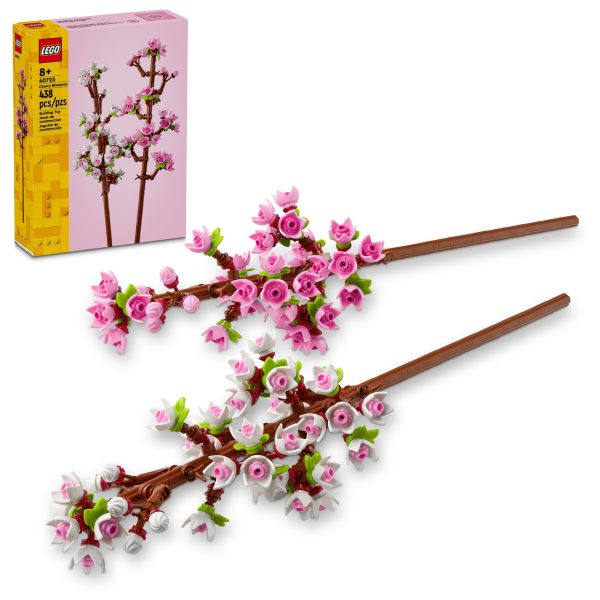 Mark the arrival of spring and new beginnings with this LEGO® Cherry Blossoms (40725) celebration gift for aspiring florists and nature lovers aged 8 and up. Featuring 2 buildable cherry blossom twigs that can be decorated with delicate buds in shades of white and pink, the set encourages flower-lovers to create customized LEGO blooms. As well as being a celebration gift for kids, the brick-built blossoms make a great gift for grown-ups, who will be delighted to receive these unique flowers onValentine’s Day or Mother’s Day. Once complete, the set makes a beautiful piece of floral decor that will add a touch of spring joy to any space. It can also be combined with other LEGO flowers (sold separately) to create a vibrant bouquet. Build blooms – Sow the seeds of creativity with this LEGO® Cherry Blossoms celebration gift for kids aged 8 and up and adults who love flowers Spring colors – This LEGO® set features 2 cherry blossom cuttings covered in buds in hues of pastel pink and white Customize the flowers – Builders can combine the colors of the buds to create 2 unique stems Floral decor – Once complete, the cherry blossoms become spring-inspired decor that can be displayed in any room LEGO® bouquet – The cherry blossoms can be combined with other LEGO flowers (sold separately) to create a colorful arrangement Celebration gifts – The cherry blossoms can be given as a gift for kids with green thumbs, or as a Valentine’s Day gift or Mother’s Day gift for nature-lovers Measurements – The set includes 438 pieces and each cherry blossom twig measures over 14 in. (35 cm) long