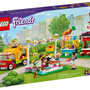 Let kids explore the foods of other cultures with LEGO® Friends Street Food Market (41701). Celebrating the trend for street food and the diversity of international cuisine, this set will delight LEGO Friends fans and foodie kids alike with its taco truck, juice bar, sushi and ramen stand and lots of pretend food accessories. Imaginative play that broadens horizons Each element features creative details. The taco truck has a hinged door for easy play access and is packed with cute details such as hot sauce and guacamole dip. There’s a blender in the juice bar for the LEGO Friends Emma mini-doll to whizz up smoothies, or kids can feed the kitten toy a cookie. Digital dimension Look for LEGO Building Instructions in your app store – a step-by-step building guide where kids can zoom, rotate and visualize models so everyone can feel like a master builder. This LEGO Friends gift for kids lets youngsters play out the real world in a place where everyone’s invited. Creative gift that celebrates world food – Young foodies will love to browse the international stalls of the LEGO® Friends Street Food Market (41701) set while they hang out with their BFFs Packed with fun features – This 592-piece food set comes with 3 mini-dolls, including LEGO® Friends Emma, a taco truck, juice bar, sushi stall, dining area, cactus sign and a kitten toy for kids Interactive play – Mini-dolls have interchangeable heads with differing expressions allowing kids to have fun acting out what they think of the food. The truck opens to allow easy-access play Packed with pretend food accessories – An egg-topped ramen bowl, sushi, chopsticks, fork, dipping bowls, fruit, chilies and guacamole dip help the food play come alive for kids On-trend birthday gift for kids aged 6+ – Perfect for boys and girls who like toys that reflect the latest trends. A fun birthday gift for little foodies who love hanging out with friends Anytime fun – With the taco truck measuring over 4 in. (11 cm) high and 6 in. (16 cm) long, this set is small enough to keep out on display for whenever kids are hungry for some LEGO® food play Building for the digital age – Comes with interactive Instructions PLUS, available on the free LEGO® Building Instructions app, where kids can digitally zoom, rotate and visualize toys as they build A place for everyone – Introduce kids to colorful LEGO® Friends sets, which let kids explore their passions and new cultures from the comfortof their bedrooms Works every time – Ever since 1958, LEGO® components have met stringent industry standards to ensure they are consistent, compatible and always connect and pull apart with ease Peace of mind at play –popular LEGO® toys are tested to the max to ensure they meet rigorous safety standards