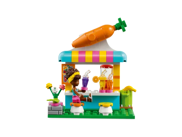 Let kids explore the foods of other cultures with LEGO® Friends Street Food Market (41701). Celebrating the trend for street food and the diversity of international cuisine, this set will delight LEGO Friends fans and foodie kids alike with its taco truck, juice bar, sushi and ramen stand and lots of pretend food accessories. Imaginative play that broadens horizons Each element features creative details. The taco truck has a hinged door for easy play access and is packed with cute details such as hot sauce and guacamole dip. There’s a blender in the juice bar for the LEGO Friends Emma mini-doll to whizz up smoothies, or kids can feed the kitten toy a cookie. Digital dimension Look for LEGO Building Instructions in your app store – a step-by-step building guide where kids can zoom, rotate and visualize models so everyone can feel like a master builder. This LEGO Friends gift for kids lets youngsters play out the real world in a place where everyone’s invited. Creative gift that celebrates world food – Young foodies will love to browse the international stalls of the LEGO® Friends Street Food Market (41701) set while they hang out with their BFFs Packed with fun features – This 592-piece food set comes with 3 mini-dolls, including LEGO® Friends Emma, a taco truck, juice bar, sushi stall, dining area, cactus sign and a kitten toy for kids Interactive play – Mini-dolls have interchangeable heads with differing expressions allowing kids to have fun acting out what they think of the food. The truck opens to allow easy-access play Packed with pretend food accessories – An egg-topped ramen bowl, sushi, chopsticks, fork, dipping bowls, fruit, chilies and guacamole dip help the food play come alive for kids On-trend birthday gift for kids aged 6+ – Perfect for boys and girls who like toys that reflect the latest trends. A fun birthday gift for little foodies who love hanging out with friends Anytime fun – With the taco truck measuring over 4 in. (11 cm) high and 6 in. (16 cm) long, this set is small enough to keep out on display for whenever kids are hungry for some LEGO® food play Building for the digital age – Comes with interactive Instructions PLUS, available on the free LEGO® Building Instructions app, where kids can digitally zoom, rotate and visualize toys as they build A place for everyone – Introduce kids to colorful LEGO® Friends sets, which let kids explore their passions and new cultures from the comfortof their bedrooms Works every time – Ever since 1958, LEGO® components have met stringent industry standards to ensure they are consistent, compatible and always connect and pull apart with ease Peace of mind at play –popular LEGO® toys are tested to the max to ensure they meet rigorous safety standards