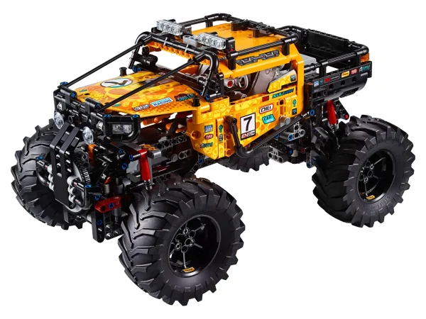 Are you ready to take your LEGO® play experience to another level? The LEGO Technic™ 4x4 X-treme Off-Roader is powered by an advanced Smart Hub with 3 motors and controlled via the intuitive LEGO TECHNIC CONTROL+ app. The sophisticated app technology enables super-precise movement and functionality, while delivering endless authentic digital play combinations with authentic sound effects. Users can choose from different control screens to drive forward, reverse, steer, accelerate, brake and traverse obstacles. You can also get real-time feedback, such as a speed and tilt log or test out your skills in the app’s challenges and achievement section. This sturdy 4x4 app-controlled truck comes with high-rise independent suspension, large wheels with chunky tires and a fresh color scheme with intricate sticker detailing. Its complex gear mechanisms and technologies introduce LEGO builders to advanced elements of engineering, while improving reaction times, cognitive thinking and creative problem-solving skills. This cool toy truck model is controlled via the LEGO® TECHNIC™ CONTROL+ app and powered by an advanced Smart Hub with 2 XL motors and 1 L motor for a more immersive play experience, authentic movements and hours of fun. The app-controlled LEGO® 4x4 X-treme Off-Roader is operated via a smart device with 3 alternative screens. Go to LEGO.com/devicecheck for a list of compatible smart devices. Multi-function control: Drive forward, reverse, steer, accelerate, brake, traverse obstacles, play sound effects and get real-time feedback, such as a speed and tilt log. One-touch control: Drag a direction on the screen and see the 4x4 carry out the maneuver. Challenges & achievements: Complete challenges to unlock achievement badges. Sturdy app-controlled LEGO® truck with high-rise independent suspension, large wheels and chunky tires. Smart Hub features Bluetooth Low Energy (BLE) connectivity, activation button, 6 axis sensor (3 gyro and 3 accelerometer sensors) and 4 connectivity ports. Download the LEGO® TECHNIC™ CONTROL+ app from the App Store or Google Play. Ask your parents’ permission before going online. This remote-controlled truck requires batteries (not included). Please refer to the product packaging for type and quantity. This buildable LEGO® Technic™ model introduces LEGO builders to advanced elements of engineering, while improving reaction times, cognitive thinking and creative problem-solving skills. Not compatible with LEGO® Power Functions systems. 4x4 X-treme Off-Roader measures over 7” (19cm) high, 12” (33cm) long and 8” (22cm) wide.