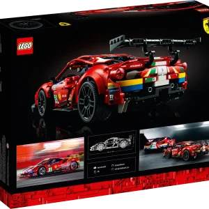 Delivering prestigious wins for the Prancing Horse in the world’s toughest endurance races, the Ferrari 488 GTE is a car unlike any other. Now you can create your own LEGO® Technic™ model version, complete with authentic design details – just like on the iconic original. Faithful detailing With amazing attention to detail, this racing car model is a true expression of Ferrari’s endurance racer. Features include front and back suspension, opening doors, a V8 engine with moving pistons and a steering wheel that steers the car. Original stickers and authentic colors add the perfect finish to this epic model. Escape the ordinary This set is part of a collection of LEGO building kits for adults who appreciate excellent design. A new hands-on project for yourself, or the ideal gift for a motorsport fan, this LEGO Technic building kit provides an immersive build with a beautiful display model to enjoy. Immerse yourself in the exciting world of endurance racing, creating your own displayable LEGO® Technic™ model version of the iconic Ferrari 488 GTE racing car. Authentic features include front and back suspension, opening doors, a V8 engine with moving pistons and functioning steering wheel. With original race stickers and a faithful color scheme, the LEGO® Technic™ Ferrari 488 GTE “AF Corse #51” (42125) will take pride of place in the home or office of any motorsport fan. A rewarding building project for adults and an inspired birthday or special occasion gift for anyone who loves endurance racing, Ferrari racing cars and motorsport. Model measures over 5 in. (13 cm) high, 19 in. (48 cm) long and 8.5 in. (21 cm) wide. Easily explore all the details packed inside, thanks to the opening doors and hood. This set comes with a special building instruction book featuring exclusive content, including details about the car and the AF Corse 51 team. With elegant designs and realistic functions, LEGO® Technic™ sets offer a rewarding build and models packed with impressive features for anyone interested in engineering and technology. LEGO® Technic™ components meet stringent industry standards to ensure they are consistent, compatible and connect reliably every time – it’s been that way since 1958. LEGO® Technic™ components are dropped, heated, crushed, twisted and analyzed to make sure they meet high global safety standards.