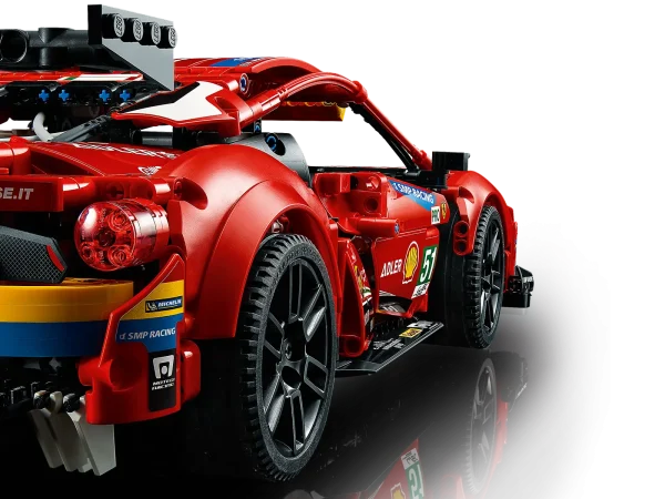 Delivering prestigious wins for the Prancing Horse in the world’s toughest endurance races, the Ferrari 488 GTE is a car unlike any other. Now you can create your own LEGO® Technic™ model version, complete with authentic design details – just like on the iconic original. Faithful detailing With amazing attention to detail, this racing car model is a true expression of Ferrari’s endurance racer. Features include front and back suspension, opening doors, a V8 engine with moving pistons and a steering wheel that steers the car. Original stickers and authentic colors add the perfect finish to this epic model. Escape the ordinary This set is part of a collection of LEGO building kits for adults who appreciate excellent design. A new hands-on project for yourself, or the ideal gift for a motorsport fan, this LEGO Technic building kit provides an immersive build with a beautiful display model to enjoy. Immerse yourself in the exciting world of endurance racing, creating your own displayable LEGO® Technic™ model version of the iconic Ferrari 488 GTE racing car. Authentic features include front and back suspension, opening doors, a V8 engine with moving pistons and functioning steering wheel. With original race stickers and a faithful color scheme, the LEGO® Technic™ Ferrari 488 GTE “AF Corse #51” (42125) will take pride of place in the home or office of any motorsport fan. A rewarding building project for adults and an inspired birthday or special occasion gift for anyone who loves endurance racing, Ferrari racing cars and motorsport. Model measures over 5 in. (13 cm) high, 19 in. (48 cm) long and 8.5 in. (21 cm) wide. Easily explore all the details packed inside, thanks to the opening doors and hood. This set comes with a special building instruction book featuring exclusive content, including details about the car and the AF Corse 51 team. With elegant designs and realistic functions, LEGO® Technic™ sets offer a rewarding build and models packed with impressive features for anyone interested in engineering and technology. LEGO® Technic™ components meet stringent industry standards to ensure they are consistent, compatible and connect reliably every time – it’s been that way since 1958. LEGO® Technic™ components are dropped, heated, crushed, twisted and analyzed to make sure they meet high global safety standards.