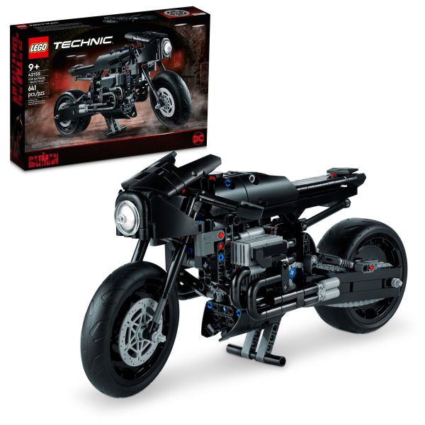 Give Batman™ fans aged 9 and up an awesome challenge as they build Batman’s iconic motorcycle in LEGO® Technic™ form. Inspired by the 2022 THE BATMAN movie, this LEGO Technic THE BATMAN - BATCYCLE™ (42155) toy is packed with hot features. Kids will love assembling all the parts of this authentic scale model before recreating favorite scenes from the movie. Features include steering, suspension and a chain drive that connects the articulating H4 engine to the back wheel. There’s also a kickstandso kids can display their collectible model. A building guide for superheroes Get ready for an easy and intuitive building adventure with the LEGO Builder app. Here you can zoom in and rotate models in 3D, save sets and track your progress. A great introduction to engineering LEGO Technic buildable models feature realistic movement and mechanisms that introduce LEGO builders to the universe of engineering in an approachable and realistic way. Build the BATCYCLE™ – Recreate all the details of an iconic super hero vehicle with this LEGO® Technic™ THE BATMAN - BATCYCLE 42155 motorcycle toy set for ages 9 and up As seen in THE BATMAN – This buildable model is a LEGO® Technic™ scale-model replica of the BATCYCLE™ as seen in the 2022 movie A build to explore – Check out the features including steering, suspension and a chain drive that connects the articulating H4 engine to the back wheel Made for play and display – Super hero fans can show off their passion for Batman™. The model includes a supporting kickstand so it can stand on a shelf or desk A Batman™ gift for kids aged 9+ – This motorcycle toy set is a gift idea for kids who love Batman Measurements – This LEGO® Technic™ Batman™ bike toy measures over 6.5 in. (16 cm) high, 13 in. (33 cm) long and 4.5 in. (11 cm) wide Intuitive instructions – The LEGO® Builder app guides you and your child on an intuitive building adventure with tools that let you zoom in and rotate models in 3D, save sets and track progress An introduction to engineering – LEGO® Technic™ buildable model sets feature realistic movement and mechanisms that introduce young LEGO builders to the universe of engineering High quality – LEGO® Technic™ components meet rigorous industry standards to ensure they are consistent, compatible and connect reliably every time Safety first – LEGO® Technic™ components are dropped, heated, crushed, twisted and analyzed to make sure they meet strict global safety standards