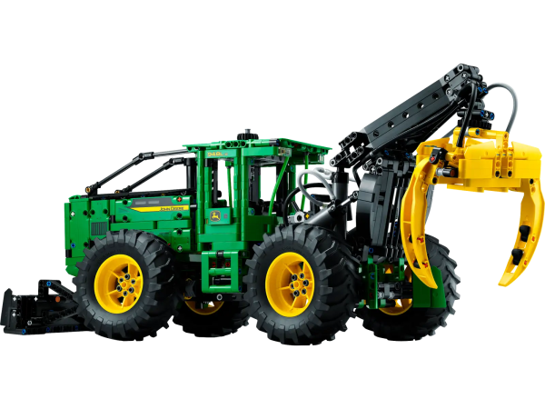Give John Deere fans an experience to remember as they recreate all the details of one of the iconic manufacturer’s biggest machines. Kids aged 11+ with a passion for engineering and agriculture will love exploring all the features packed into this LEGO® Technic™ John Deere 948L-II Skidder building kit. Authentic functions include steering, 4-wheel drive and a working engine. There’s also a range of pneumatic functions – just like on the real skidder – that operate the claw with its 3 different actions, the blade and the rotating seat. Begin a building adventure Kids can enjoy an easy and intuitive building experience with the LEGO Builder app. Here they can zoom in and rotate models in 3D, save sets and track their progress. Explore the world of engineering LEGO Technic buildable toys feature realistic movement and mechanisms that introduce LEGO builders to the universe of engineering in an approachable and realistic way. A build for John Deere fans – Kids aged 11+ can build and explore a replica version of the manufacturer’s mighty machine with this LEGO® Technic™ John Deere 948L-II Skidder (42157) model toy set Pneumatic functions – Kids can explore what this machine can do using the pneumatic features to operate the claw which has 3 different actions. A rotating seat adds extra realism Mechanical functions – This build comes with features inspired by the real John Deere 948L-II Skidder, including steering, 4-wheel drive and a moving engine A building kit gift for kids aged 11+ – This LEGO® Technic™ John Deere 948L-II Skidder buildable toy model makes a gift idea for kids who love logging toys and mighty machines Measurements – This LEGO® Technic™ building set measures over 8 in. (21 cm) high, 21 in. (53 cm) long and 7.5 in. (19 cm) wide A helping hand – Discover intuitive instructions in the LEGO® Builder app, where builders can zoom in and rotate models in 3D, track their progress and save sets as they develop new skills An introduction to engineering – LEGO® Technic™ buildable model sets feature realistic movement and mechanisms that introduce young LEGO builders to the universe of engineering High quality – LEGO® Technic™ components meet rigorous industry standards to ensure they are consistent, compatible and connect reliably every time Safety first – LEGO® Technic™ components are dropped, heated, crushed, twisted and analyzed to make sure they meet strict global safety standards