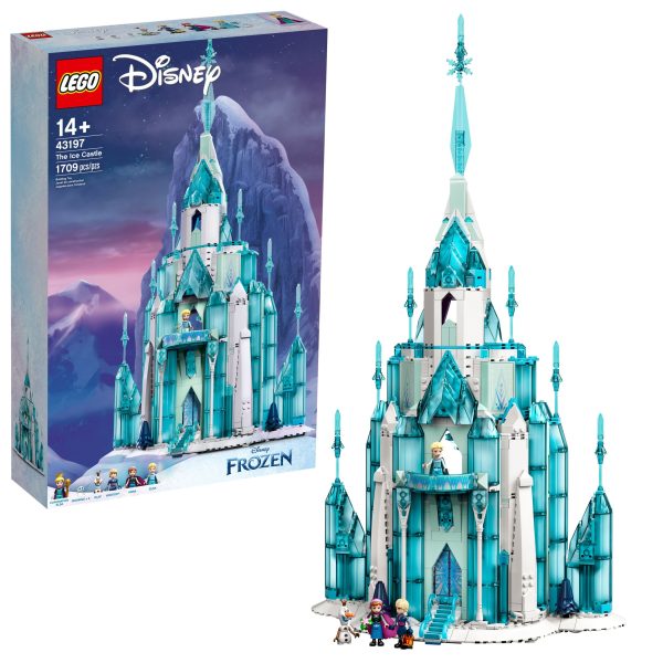 Older kids and adults alike will love building this incredible LEGO® ǀ Disney The Ice Castle (43197) toy set, featuring a challenging build full of details linking to the movies, a smaller Arendelle castle build, plus printed building instructions and digital Instructions PLUS. A unique Frozen building experience Fans of the movies will instantly recognize the castle with the curved, double-sided staircase that leads up to the throne room, the glistening ice fountain, the balcony and much more. Builders can spend hours discovering everything as they assemble and play with the castle, or set it up for display. Remarkable model Standing impressively tall, this challenging model will engage fans for hours, with Disney’s Anna, 2 versions of Elsa in her coronation look as well as her iconic outfit, Kristoff and Olaf, plus 4 LEGO Snowgie figures. At over 1,700 pieces, this set will make a meaningful holiday gift that appeals to Disney Frozen fans young and old. Inspire amazement with this outstanding LEGO® ǀ Disney The Ice Castle (43197) set, a great treat to spark fond memories of the beloved movies for up-in-age fans of Disney’s Frozen. Create an impressive model of the iconic castle, complete with grand staircase, great hall and ice fountain, plus 9 characters, including 4 mini-doll figures and an Olaf LEGO® figure. This amazing LEGO® ǀ Disney set is loaded with accessories, including a miniature, buildable model of Arendelle Castle and a ship in a bottle. Great for reliving movie scenes or open-ended play. Any Disney’s Frozen fan aged 14 and up will love this unique and challenging, buildable model. The castle, with over 1,700 pieces, is full of clever details and makes an incredible gift for anyone. With the castle measuring over 25.5 in. (65 cm) high, 13.5 in. (35 cm) wide and 7.5 in. (19 cm) deep, this set is beautiful on display and perfect for encouraging imaginative role-play fun. Want to give builders an awesome building experience? Now you can with digital Instructions PLUS! With intuitive modes like zoom, rotate and ghost mode, it’s LEGO® building for the digital age! Give older kids great characters and more challenging builds with LEGO® ǀ Disney sets. This singular building toy offers story starters that helps boost builders’ creativity and imagination skills. LEGO® components meet rigorous industry standards to ensure they are consistent, compatible and connect and pull apart reliably every time – it’s been that way since 1958. LEGO® components are dropped, heated, crushed, twisted and analyzed to make sure they meet strict global safety standards.