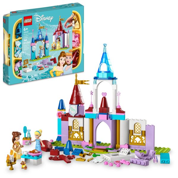 Inspire kids aged 6 and up with LEGO® ǀ Disney: Disney Princess Creative Castles (43219). This buildable toy set features a mix of iconic and regular pieces, Disney’s Belle and Cinderella LEGO mini-doll figures, Lumiere and Gus LEGO figures, plus 2 instruction posters to encourage social building with family or friends. As they build, kids can let the LEGO Builder app guide them on an easy and intuitive building adventure. They can zoom in, rotate models in 3D, save sets and track their progress. Endless fun This mini castle set is sure to provide Disney Princess fans with unlimited entertainment. The set can be played with independently, with friends or family, or added to other LEGO ǀ Disney sets (each set sold separately). Iconic Disney Princess characters Disney’s Belle and Cinderella, plus Lumiere and Gus, help encourage kids’ imaginations as they recreate well-known stories or imagine new ones. This buildable toy makes a fun birthday gift for fans or kids who love hands-on play. Open-ended fun – Give a Disney Princess fan, or any kid who likes castles, a gift full of possibilities and inspiration with this LEGO® ǀ Disney: Disney Princess Creative Castles (43219) set A box of fun – This set includes 2 LEGO® mini-doll figures, 2 LEGO figures, accessories to spark play and elements to build castles for each character, an ultimate castle or a kid’s unique creation Beloved characters – Featuring Disney Princess Belle and Cinderella, plus Gus and Lumiere LEGO® figures, the set is designed for endless creative building and adventures Fun gift for ages 6+ – Kids and Disney fans will enjoy this high-quality set full of imaginative possibilities, made for anyone with a passion for Disney’s Belle and Cinderella Hands-on play – With the small Disney Castles each measuring over 5 in. (13 cm) high, 3 in (8 cm) wide and 1.5 in. (4 cm) deep, this set is for extended play sessions or display in a child’s room Intuitive instructions – The LEGO® Builder app guides you and your child on an intuitive building adventure with tools that let you zoom in and rotate models in 3D, save sets and track progress Important life skills – With detailed mini-doll figures and recognizable builds, this Disney Princess construction set encourages open creative play that helps build vital life skills through fun Uncompromising quality – Ever since 1958, LEGO® components have met stringent industry standards to ensure they connect consistently Safety first – LEGO® components are dropped, heated, crushed, twisted and analyzed to make sure they meet rigorous global safety standards