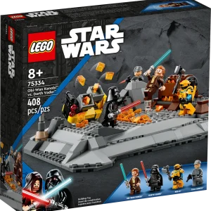 Relive a fiery battle between Obi-Wan Kenobi and Darth Vader with this LEGO® Star Wars™ (75334) buildable toy playset. It features a battlefield with 2 rotating battle platforms, a battlefield-splitting fire pop-up function and a mining cart that can be knocked over. There are also 4 LEGO minifigures included – Obi-Wan Kenobi and Darth Vader, each with lightsabers, Tala Durith and droid NED-B – to play out Star Wars: Obi-Wan Kenobi scenes. Unique Star Wars gift for ages 8 and up Thinking of buying this set as a gift for a Star Wars fan who is new to LEGO sets? No problem – step-by-step illustrated building instructions are included to guide them. Unlimited creative fun The LEGO Group has been recreating iconic starships, vehicles, locations and characters from the Star Wars universe since 1999. The LEGO Star Wars theme has become its most successful one, with a wide variety of cool buildable toys to delight people of all ages. Obi-Wan Kenobi vs. Darth Vader battle set (75334) – Recreate an epic lightsaber duel from Star Wars: Obi-Wan Kenobi with this action-packed LEGO® Star Wars™ buildable toy playset for kids 4 LEGO® minifigures – Obi-Wan Kenobi with a blue lightsaber, Darth Vader with a red lightsaber, Tala Durith with a blaster pistol and droid NED-B with a power hammer and backpack accessory element Play-inspiring features – 2 rotating battle platforms, a translucent stand for Obi-Wan Force-jumps, a fire pop-up function, an opening furnace and a mining cart that can be flipped over and detached Fun gift idea for ages 8 and up – Give this 408-piece building toy as a birthday or holiday gift to trendsetting kids who are into Star Wars: Obi-Wan Kenobi and love action play Brick-built battlefield – The battlefield measures over 3.5 in. (9 cm) high, 9 in. (24 cm) wide and 7.5 in. (19 cm) deep Step-by-step building instructions – Clear, illustrated instructions are included, so even Star Wars™ fans who are new to LEGO® sets can build with Jedi-like confidence Building toys for all ages – LEGO® Star Wars™ sets allow kids and adult fans to recreate memorable scenes and make up their own stories or simply display the buildable models Premium quality – LEGO® bricks meet strict quality standards, ensuring that they connect simply and securely Safety is a priority – LEGO® components are dropped, heated, crushed, twisted and carefully analyzed to make sure they comply with demanding global safety standards