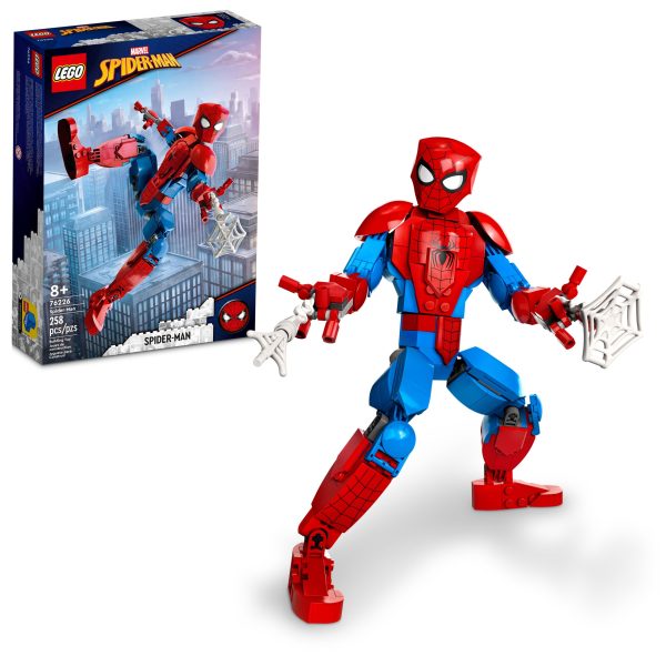 Put Spider-Man action into the hands of fans aged 8 and up with the LEGO® Marvel Spider-Man Figure (76226). Standing over 9.5 in. (24 cm) tall, this buildable take-anywhere toy brings Marvel-movie authenticity to kids’ Super Hero adventures. A Spidey of their own! Based on Spider-Man from the Marvel Universe, this fully jointed figure is just like the real thing. Using the web accessories included, kids can move and position their Spider-Man as they battle their way through endless exciting missions. When the day’s web-slinging action is over, the flexible figure looks great on display. The free LEGO Building Instructions app lets kids view, zoom and rotate the model as they build, giving them an amazing sense of immersion and interaction during the construction process. A hands-on Spider-Man – Put the web-slinging Super Hero into the hands of Spider-Man fans aged 8 and up with this LEGO® Marvel Spider-Man Figure (76226) set Iconic Marvel hero – Kids assemble the 258-piece figure into a realistic recreation of Spider-Man from the Marvel Universe Fully jointed – All parts of the buildable Spider-Man are articulated, so kids can move, position and pose the figure just like the real thing Gift for kids – Give this hands-on play figure to a young Super Hero aged 8 and up as a birthday, holiday or just-because treat Portable play – This go-anywhere figure stands 9.5 in. (24 cm) tall, just the right size to provide instant action wherever kids take it Immersive building experience – The LEGO® Building Instructions app lets users view, zoom and rotate the model as they build Expand the Super Hero fun – There are more LEGO® Marvel figures in the series to collect, including Miles Morales (76225) and Venom (76230) figures Quality guaranteed – LEGO® components fulfill stringent industry quality standards to ensure they are consistent, compatible and connect and pull apart easily every time Safety assured – LEGO® components are dropped, heated, crushed, twisted and analyzed to make sure they satisfy rigorous global safety standards