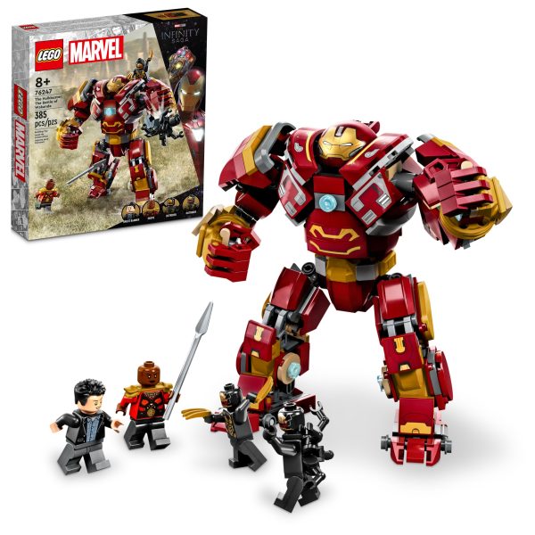 Put action from Marvel Studios’ Avengers: Infinity War into kids’ hands with the highly posable LEGO® Marvel The Hulkbuster: The Battle of Wakanda (76247). This mega, movable mech and 4 minifigures make an ideal gift for young Marvel fans aged 8 and up. Jointed Hulkbuster for authentic Marvel action Based on a scene from Marvel Studios’ Avengers: Infinity War, this versatile playset features a buildable Hulkbuster mega suit, which has multiple articulation so kids can move, position and pose the mech with ease. Locked knee joints provide excellent stability, and an opening cockpit reveals space for the minifigure pilot. There are 4 minifigures included in the set: Bruce Banner, Okoye and 2 outriders. Bruce Banner’s head rotates to show him ‘turning green’. Okoye carries a spear. For added digital fun, the LEGO Builder app features intuitive zoom and rotate tools that let kids visualize their model as they build. Marvel’s mega mech – Put action from Marvel Studios’ Avengers: Infinity War into the hands of your young Super Hero with the posable LEGO® Marvel The Hulkbuster: The Battle of Wakanda (76247) playset Iconic action heroes – Includes a buildable Hulkbuster and 4 minifigures: Bruce Banner, whose head turns to reveal a ‘going green’ face, Okoye, who carries a spear, and 2 outriders Multi-jointed movement – Kids can move, position and pose the mech as they play. Locked knee joints provide stability, and an opening cockpit reveals space for the minifigure pilot Gift for kids – Give this hands-on, buildable Hulkbuster playset as a birthday, holiday or any-day treat to a fan of Super Hero action and Marvel movies aged 8 and up Pick-up-and-play – This portable mech figure stands over 5 in. (15 cm) tall, so kids can take it wherever they go Interactive digital building – The LEGO® Builder app features intuitive zoom and rotate tools that let kids visualize their model as they build Expand the fun – The huge range of LEGO® Marvel collect-and-combine building toys inspire young imaginations with innovative features and endless build-and-play possibilities Quality guaranteed – LEGO® components fulfill stringent industry quality standards to ensure they are consistent, compatible and connect smoothly every time Safety assured – LEGO® components are dropped, heated, crushed, twisted and analyzed to make sure they satisfy rigorous global safety standards