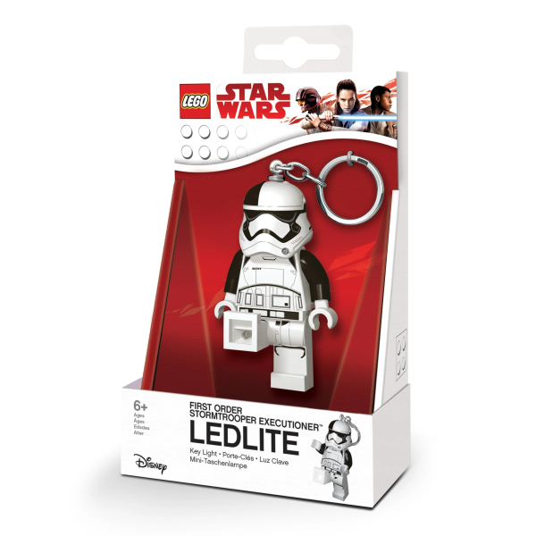 LEGO® KE115 STAR WARS™ FIRST ORDER STORMTROOPER KEY LIGHT• 2 LED lights in legs • Posable arms and legs • 5 points of articulation • Batteries are included