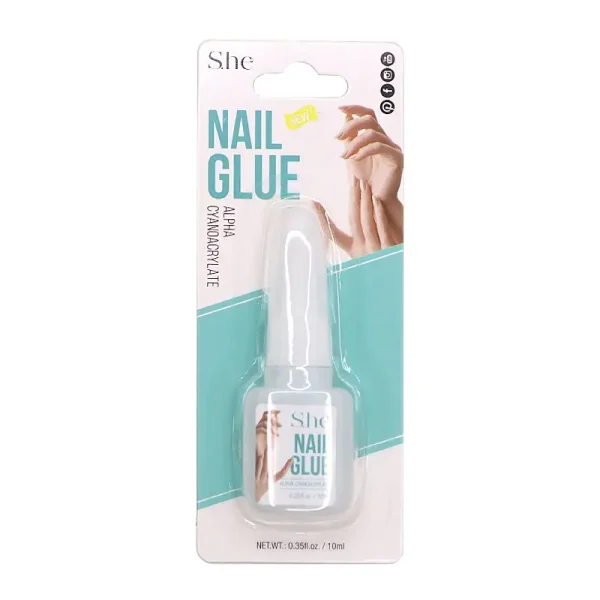 Makeup She NG830 Nail Glue. A nail glue that sets and creates an instant bond to repair nails. Features squeeze bottle with point tip nozzle for easy application