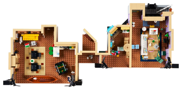 If you’re a fan of Friends, you’ll be right at home with this latest LEGO® homage to your favorite TV series. So many classic storylines have taken place within these walls. Now you can relive your favorites with this LEGO The Friends Apartments (10292) building kit. Enjoy the build, faithfully recreating the apartments. Then explore all the details, with references to best-loved episodes like Monica’s Thanksgiving turkey, Chandler and Joey’s reclining chairs, the chick and the duck, Phoebe’s dollhouse and many more. 7 minifigures You’ll find all the gang, plus Janice, included, each wearing authentic costumes like Rachel in her classic tartan skirt outfit and Joey wearing all Chandler’s clothes. With so many details, this LEGO Friends set looks fantastic on display. A project that’s full of surprises This Friends TV show LEGO set is from a collection of building kits for adults who appreciate great design. It also makes a top gift for those who love collectible Friends memorabilia. Build and display a faithful LEGO® version of Joey and Chandler’s apartment and Monica and Rachel’s apartment, plus the adjoining hallway, with this Friends TV show LEGO set. Packed with authentic details and references to classic Friends episodes, this LEGO® The Friends Apartments (10292) building kit for adults will make the day, month and year of any Friends fan. With 7 minifigures and tons of delightful accessories referencing best-loved moments from the hit TV show, this set looks amazing on display. Offering an immersive build for adults, this set is the perfect way to celebrate your love of the Friends TV show. It also makes a top gift for anyone who loves Friends collectibles. Measures over 4 in. (10 cm) high, 25 in. (64 cm) wide and 12 in. (31 cm) deep. For a smaller display, the carpets lift out to create fun mini models. Can you spot all the iconic moments celebrated in this set? Like the time the cheesecake falls on the floor, when a cat attacks Ross on the balcony, or when Joey gets the turkey stuck on his head. You’ll be right at home exploring the authentic furniture and decor within this set. See Joey and Chandler’s reclining chairs, Monica’s green Ottoman, plus Gladys, Phoebe’s creepy painting. This LEGO® The Friends Apartments set is part of a range of creative buildable model sets designed for adult building fans who love stunning design, intricate details and elegant architecture. LEGO® building bricks are manufactured from high-quality materials. They’re consistent, compatible and connect and pull apart easily every time – it’s been that way since 1958. With LEGO® pieces, safety and quality comes first. That’s why they’re rigorously tested so you can be sure that the model is as robust as it is beautiful.