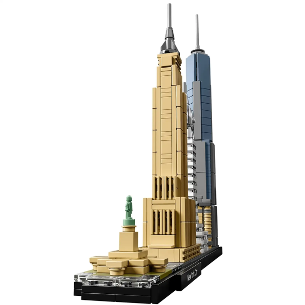 Celebrate the architectural diversity of New York City with this detailed LEGO® brick model. The LEGO Architecture Skyline Collection offers models suitable for display in the home and office, and has been developed for all with an interest in travel, architectural culture, history and design. Each set is scaled to give an accurate representation of the comparative size of each structure, with true-to-life color depiction. This set features the Flatiron Building, Chrysler Building™, Empire State Building, One World Trade Center and the Statue of Liberty, and is finished with a decorative “New York City” nameplate. Build a detailed model of the New York City Skyline, including the Statue of Liberty! Model features the Flatiron Building, Chrysler Building, Empire State Building, and the One World Trade Center Includes collectible booklet containing information about the design, architecture and history of the building LEGO Architecture building toys are compatible with all LEGO construction sets for creative building New York City Skyline measures 10 inches high, 9 inches wide, and 1 inch deep 598 pieces – For boys and girls over the age of 12 years old