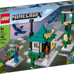 LEGO® Minecraft™ The Sky Tower (21173) is filled with authentic action and diverse environments that kids with a passion for Minecraft can reconfigure again and again for endless adventures in the clouds. Sky-high Minecraft creativity Kids use cool, authentic Minecraft features to fly into the sky and build a floating blacksmith’s house, a soaring tower and a garden island. The play possibilities range from growing vegetables to battling flying phantoms. This accessory-packed playset is infinitely reconfigurable so kids can rebuild, reimagine and enjoy endless adventures – just like in the online game, but with hands-on, creative construction. LEGO® Minecraft™ The Sky Tower (21173) incorporates a diverse range of buildable environments that reconfigure in infinite ways to inspire Minecraft adventures that never end. Includes a Pilot figure with elytra wings, netherite helmet, firework rocket and trident; 2 flying phantoms; an orange tabby cat; and lots of authentic accessories. This fantastically versatile playset encourages kids to continually adapt their creations and explore new adventures. It’s just like the video game, but with hands-on, creative construction. Minecraft™ players and creative builders aged 8 and up will enjoy endless hands-on, immersive pleasure with this imagination-inspiring playset. Measuring over 7 in. (18 cm) high, 6 in. (15 cm) wide and 5 in. (12 cm) deep, this reconfigurable set is ideal for imaginative play, creative display and combining with other LEGO® Minecraft™ sets. The colorful playset contains many authentic Minecraft™ accessories, including a crafting table, anvil, grindstone, soul lanterns, potatoes, beetroots and a barrel of fish. LEGO® Minecraft™ playsets give Minecraft players a new way to enjoy their favorite game, with characters, scenes and features brought to life by an imaginative mix of LEGO bricks and pieces. LEGO® building kits meet stringent industry quality standards to ensure they are consistent, compatible and connect and pull apart perfectly every time – it’s been that way since 1958. LEGO® components are dropped, heated, crushed, twisted and analyzed to make sure they meet rigorous global safety standards.