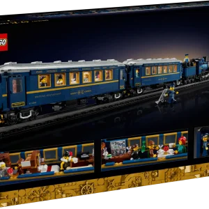 Hark back to the golden age of train travel as you build this stunning LEGO® Ideas display model (21344) of the Orient Express. An ideal gift for lovers of trains, travel and history, it features brick-built versions of the locomotive, tender, dining-car and sleeping-car, plus train tracks. Removable roofs allow easy viewing of the many authentic interior details of the dining-car and sleeping-car, including the inlaid panels and a mirror effect above the bed in the sleeping-car’s first-class room. All aboard! There are also 8 LEGO minifigures, including a railway station manager, duchess and a film director (based on the fan designer who created this set!). Find instructions in the box and on the LEGO Builder app to guide you through every step of the immersive creative experience. Building sets for adults Welcome to your zone. LEGO Sets for Adults is a carefully curated collection of top-quality models. Whatever your passion, there is a building project waiting for you. LEGO® Ideas The Orient Express Train (21344) – Embark on a creative journey to capture the vintage glamour and rich history of the Orient Express steam train in a detailed, buildable display model Includes 8 LEGO® minifigures – A duchess, conductor, train driver, waiter, railway station manager, scientist, writer and film director, plus assorted accessories and a buildable baggage cart Your carriage awaits – The tender, dining-car (voiture-restaurant) and sleeping-car (voiture-lits), each with removable roofs to view the interiors, and the locomotive, plus train tracks Authentic details – Inlaid panels and a mirror effect above the bed in the sleeping-car’s first-class room, an OE backgammon board, exterior decoration displaying the Paris–Istanbul route, and more Gift idea for adults – Treat yourself or give this 2,540-piece Orient Express steam train building set as a birthday present or holiday gift to train enthusiasts or lovers of travel and history Build and display – This collectible train model measures over 4.5 in. (12 cm) high, 46 in. (116 cm) long and 3 in. (8 cm) wide Rich history – Includes an illustrated booklet featuring the story of the Orient Express and interviews with the set’s fan designer and LEGO® designers, plus step-by-step building instructions The LEGO® fans’ choice – This collectible building set for adults is one of a diverse range of LEGO Ideas sets, each created by a fan designer, voted for by LEGO fans and produced by the LEGO Group Premium quality – LEGO® bricks satisfy rigorous industry quality standards to ensure that they connect simply and securely Safety assurance – LEGO® components are dropped, heated, crushed, twisted and carefully analyzed to make sure that they comply with strict global safety standards