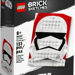 Show off the strength of the First Order with this LEGO® Brick Sketches™ First Order Stormtrooper (40391) construction set. This collectible, brick-built illustration of an iconic Star Wars character is created on a 12x16 baseplate and can be displayed standing up or hung by its built-in hook on a wall. An awesome birthday or holiday gift for kids and Star Wars fans, it makes a great addition to any builder's collection of LEGO Brick Sketches character portraits. Young builders and any Star Wars™ fan will love creating and displaying a LEGO® brick-built portrait of a Stars Wars First Order Stormtrooper, with this LEGO Brick Sketches™ construction set. A super gift idea for ages 8 and up, this 151-piece construction kit is part of the LEGO® Brick Sketches™ theme, which features collectible, buildable, 3-D illustrations of iconic characters on 12x16 baseplates. The LEGO® Brick Sketches™ First Order Stormtrooper measures over 5” (13cm) high, 3” (9cm) wide and 1” (3cm) deep. It will grab people’s attention whether hung by the built-in hook on a wall or displayed freestanding.