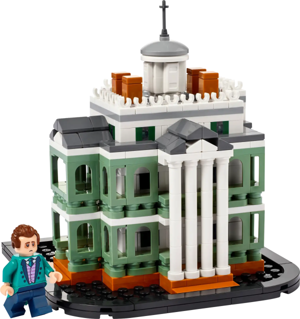 Fans of Disney’s The Haunted Mansion ride will love all the scary-good details in this miniature build-and-display model. Part of the interior is viewable from the back, including the dining room, a chandelier and a gallery. The set includes an exclusive Butler minifigure to add to the display. Fans will recognize paintings of the Hitchhiking Ghosts, Madame Leota and the Gravekeeper. This buildable set makes a perfect gift for miniature collectors and Disney fans of all ages. Collectible construction set – Features a miniature display model of Disney’s The Haunted Mansion ride, complete with an exclusive Butler minifigure Give as a gift – A gift for LEGO® fans, miniature collectors and Disney fans aged 8 and up Display piece – Standing over 5 in. (14 cm) high, 4 in. (12 cm) wide and 4 in. (12 cm) deep, this 680-piece model features details including a chandelier and sticker paintings for the gallery
