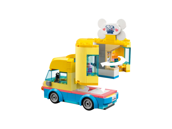 Animal lovers ages 6+ will enjoy rescuing and caring for this adorable pup! The LEGO® Friends Dog Rescue Van (41741) building toy set is made for storytelling. Kids can make the pup’s head stick out of the cardboard box as Nova passes by and then pretend to call the rescue center. The roof of the truck lifts off to reveal the mobile rescue center where kids will find all they need to care for Pickle the dog. Accessories include a dog bath, work bench, brush, soap, trashcan, poop, water and food, plus wheels to help Pickle walk. Kids will love changing Nova’s sad expression to a happy one as she cares for Pickle. An engaging experience Get ready for an easy and intuitive building adventure with the LEGO Builder app. Here kids can zoom in and rotate models in 3D, save sets and track progress. Welcome to the next generation of Heartlake City Kids make friends and discover exciting locations in the LEGO Friends universe, where they can enjoy creative play and act out real-life adventures. Dog rescue adventures for kids aged 6+ – Let little animal lovers act out pet rescue missions with this LEGO® Friends Dog Rescue Van (41741) building toy set Pretend play brought to life – This toy set is made for animal role play with a truck that transforms into a mobile rescue center containing everything kids need to care for Pickle the dog 2 mini-dolls – Comes with Nova and Dr. Marlon mini-dolls, plus a dog figure. Make Pickle’s head pop out of the box when Nova passes by. Change Nova’s expression from sad to happy as she helps Pickle Pet care accessories – Accessories include a dog bath, work bench, brush, soap, trash can, poop, water and food, plus wheels to help Pickle walk A treat for little pet lovers – This LEGO® Friends Dog Rescue Van set makes a fun birthday, holiday or any-other-day gift for kids aged 6 and up who love imaginative play Perfectly proportioned for play – The van measures over 4.5 in. (11 cm) high, 5 in. (12 cm) long and 2.5 in. (6 cm) wide A helping hand – Discover intuitive building instructions in the LEGO® Builder app where you can zoom in and rotate models in 3D, track progress and save sets as your child develops new skills A new generation of Heartlake City – In January 2023, the LEGO® Friends universe expanded to introduce new characters and new locations to inspire more role-play adventures A quality product – All LEGO® components meet strict industry standards to ensure they are consistent, compatible and easy to build with Safety in mind – LEGO® Friends bricks and pieces are dropped, heated, crushed, twisted and analyzed to make sure they meet stringent global safety standards