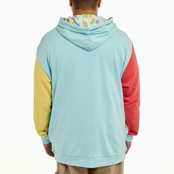 Up, up, and away! Let your adventures take flight with the Loungefly Disney-Pixar Up 15th Anniversary Unisex Hoodie. On the front, Carl and Ellie’s house floats through the sky with the help of colorful balloons. Pockets appear on each side of the sweatshirt, giving you space to store your belongings. On one sleeve, a young Carl and Ellie drift on a bouquet of balloons. On the other, Carl stands with Russel and Dug. Extra-large drawcords cinch together the hood, which features an all-over printed lining of clouds and balloons. This comfortable hoodie makes a heartwarming addition to any outfit and will keep you looking stylish on all your travels. The Loungefly Disney-Pixar Up 15th Anniversary Unisex Hoodie is made of French Terry cotton (60% cotton, 40% polyester). Extra-large lanyard-style drawcords add versatility in wear and fit and are perfect for displaying your favorite pins. Cuffs and waistband are 95% cotton and 5% spandex. This hoodie is an officially licensed Disney-Pixar product. Comes in unisex sizes S through 3X.