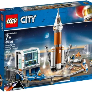 You were born to explore the universe! Build and inspire the next generation of astronauts with LEGO® Space rockets and vehicles – Let’s Go! Give young space adventurers a treat with a NASA-inspired toy rocket launch set. This awesome LEGO® City 60228 Deep Space Rocket and Launch Control kids’ toy features a modular, multi-stage rocket with cockpit, booster and payload storage modules, and a monorail system with stops at the rocket, research area with geode retrieval training and launch control tower. There’s also a launchpad with opening tower arms, rover with articulated, new-for-June-2019 grappling arm and launch control tower with detachable window section, fold-out function and a countdown function. Kids can use a mobile device as a screen for interactive play opportunities with the City Explorers app. Give any LEGO builder an amazing building experience with Instructions PLUS, available in the LEGO Life app for smartphones and tablets. Includes 6 LEGO® City minifigures: 2 astronauts, 2 scientists, Launch Director and a ground crew technician, plus a robot figure. Features a modular, multi-stage NASA-inspired rocket that can be customized in different ways with the booster, payload storage and 2-minifigure cockpit modules, rover with articulated, new-for-June-2019 grappling arm, space telescope with folding solar panels and magnifying glass, plus a monorail system with multi-stop track and 2 cars. The detailed toy playset includes an opening launch control tower with removable window, 2 desks with small screens, large screens for countdown and monitoring of the telescope and space to insert a mobile device, as well as a launchpad with opening tower arms to launch the rocket, plus a ground research area with a tile with secret symbol Accessory elements include 2 new-for-June-2019 geodes, 2 helmets with blue visors, a magnifying glass, scanner element, tile with secret symbol, circular saw, wrench, cell phone, 4 water elements and a camera, plus a brick separator. Lower the gates to stop the monorail cars along the route and help climb aboard or exit a car. Aim the robot’s scanner over the tile in the research area to see the secret symbol. Set a mobile device into the launch control tower to experience the interactive play options available when connected to the LEGO® City Explorers app. Drop the tower arms on the launchpad to launch the rocket and head to space. Use the LEGO® Life app to access the intuitive Instructions PLUS building instructions. Help even younger builders through the building process, with easy-to-use zoom, rotate and ghost-mode functions to visualize their creations as they go. Download the LEGO® Life app at the iOS or Android app store. Ask your parents’ permission before going online. Rocket standing measures over 16” (42cm) high, 4” (11cm) wide and 2” (6cm) deep. Space telescope with wings closed measures over 3” (9cm) long and 1 (3cm) wide. Rover with arm retracted measures over 1” (5cm) high, 3” (9cm) long and 2” (7cm) wide. Launch Control closed measures over 7” (18cm) high, 5” (13cm) wide and 5” (13cm) deep. Launchpad with closed tower arms measures over 9” (24cm) high, 4” (12cm) wide and 4” (12cm) deep. Monorail measures over 1” (3cm) high, 3” (10cm) long and 1” (3cm) wide. Monorail track measures over 3” (8cm) high,14” (36 cm) deep and 18” (47cm) wide.