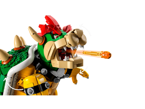 Appreciate the king of the Koopas when you build, display and play with LEGO® Super Mario™ The Mighty Bowser™ (71411). This buildable figure uses new-for-October-2022 LEGO elements to recreate the look of Bowser’s spikes and has many features, including a fireball launcher and a button to control Bowser’s head and neck movements. His arms and fingers move too! Interactive play Display The Mighty Bowser on the brick-built battle platform, which has 2 towers for him to knock over, a hidden POW Block and an Action Tag. Combine The Mighty Bowser and the platform with a LEGO Super Mario Starter Course (71360, 71387 or 71403 – sold separately) for battles with LEGO® Mario™, LEGO® Luigi™ or LEGO® Peach™. A great gift for any Super Mario™ fan and fun for all the family, this set includes step-by-step instructions to guide the complex build. Welcome to your zone Look out for other LEGO Sets for Adults in the collection. Whatever your passion, there is an inspiring building project waiting for you. Buildable model of Bowser for display and play – Celebrate the ultimate Super Mario™ boss with this detailed LEGO® brick-built The Mighty Bowser™ (71411) figure for display and play Create different poses – Control Bowser’s head and neck with a button under the shell, open and close the mouth, pose the arms, hands, legs and tail and activate the fireball launcher Battle platform with a POW Block and 2 towers – The platform has a hidden POW Block for enhanced play with Starter Courses (sold separately) and 2 towers that are designed to be knocked over by Bowser The Mighty Bowser™ display piece – This LEGO® Super Mario™ character model, including the display stand, measures over 12.5 in. (32 cm) high, 16 in. (41 cm) wide and 11 in. (28 cm) deep Interactive play – Stomp on the battle platform’s Action Tag with LEGO® Mario™, LEGO® Luigi™ or LEGO® Peach™ (figures not included) for battles with The Mighty Bowser™ Gift idea for fans – This 2,807-piece LEGO® building set makes a fun birthday present, holiday gift or special treat for Super Mario™ fans. Step-by-step guide – Clear, illustrated instructions are included, so even LEGO® Super Mario™ fans who are newcomers to LEGO sets can approach the complex build with confidence LEGO® Super Mario™ collectible – This building kit is part of a collection of inspirational LEGO Sets for Adults who enjoy spending quality time immersed in mindful, fun, creative activities Quality assurance – LEGO® components comply with rigorous industry quality standards, meaning that they connect simply and securely for robust builds Safety first – LEGO® building bricks and pieces are tested in almost every way imaginable to make sure that they meet demanding global safety standards