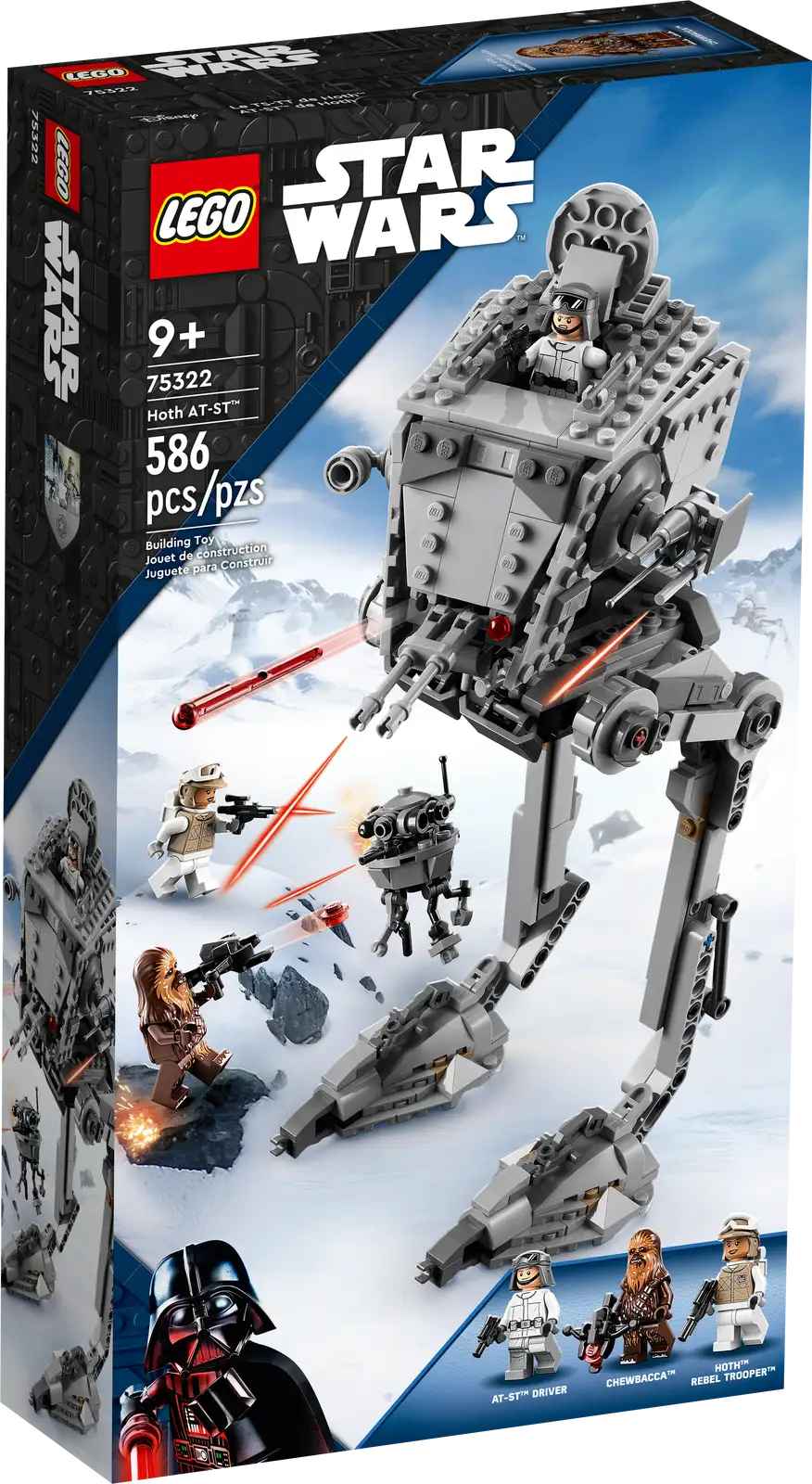 Invite young kids to learn to build and play in the thrilling LEGO® Star Wars™ universe, with this AT-ST (75332) starter set. An ideal gift for ages 4 and up, it features an easy-to-build 4+ version of the AT-ST walker from Star Wars: The Return of the Jedi, with a minifigure cockpit. There are also Wicket, Scout Trooper and AT-ST Driver LEGO minifigures with weapons, plus a speeder and Ewok lookout with a tree and catapult to role-play Battle of Endor scenes. App-assisted building Check out the free LEGO Building Instructions app for digital instructions, plus zoom and rotate viewing tools, to make the creative experience even more fun and rewarding for children. The 4+ experience LEGO Star Wars 4+ building toys give younger kids aged 4 and up the best introduction to LEGO building and the Star Wars saga. With Starter Brick bases to help them, they can construct vehicles, buildings and more – on their own or with help from an older sibling or adult – and get playing fast. Learn-to-build LEGO® Star Wars™ set – Introduce young children to Star Wars: The Return of the Jedi adventures with the LEGO 4+ version of an AT-ST (75332), featuring a Starter Brick for a quick build 3 LEGO® minifigures with weapons – Wicket the Ewok with a bow and arrow, and a Scout Trooper and AT-ST Driver, each with a blaster pistol, to role-play Battle of Endor action Posable AT-ST walker, speeder and Ewok lookout – The AT-ST has a cockpit for the AT-ST Driver, and the Ewok hideoutfeatures a tree and a catapult for Wicket to launch stone elements Gift idea for ages 4+ – Easy to build and rebuild after battles, this 87-piece LEGO® Star Wars™ starter set makes a fun birthday present, holiday gift or surprise treat for creative kids aged 4 and up Portable play – The brick-built AT-ST model measures over 4.5 in. (12 cm) high, 2.5 in. (6 cm) long and 3 in. (8 cm) wide, so it fits easily into a child’s backpack ready for play on the go Fun to build together – This setis designed to help young children learn to build independently or with the assistance of an older sibling or adult Go digital – Make building this set extra exciting for youngsters with digital instructions, available in the LEGO® Building Instructions app, featuring zoom and rotate viewing tools The 4+ experience – LEGO® Star Wars™ 4+ construction toys give kids a fun introduction to the Star Wars universe, helping them learn to build and develop their imaginations through play Quality assurance – LEGO® components comply with the highest industry standards to ensure a consistent, secure connection and robust builds Safety first – LEGO® components are tested to the max to make sure that they satisfy stringent global safety standards