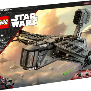 Children aged 9 and up can recreate epic Star Wars: The Bad Batch stories with this superb LEGO® brick-built model of bounty hunter Cad Bane’s starship, The Justifier (75323). Fans will love the realistic features, such as the rear engine that folds up and down for flight and landing, a detailed cockpit, spring-loaded shooters on the wingtips and a ‘laser’ jail cell to imprison Omega. There are 4 LEGO Star Wars™ minifigures of Cad Bane, Omega, Fennec Shand and Hunter with cool weapons and accessories, plus a Todo 360 LEGO droid figure to inspire imaginative play. Illustrated instructions A fabulous gift idea for trendsetting kids, this construction toy comes with step-by-step instructions so even Star Wars fans who are new to LEGO sets can build confidently. Cool building toys The LEGO Group has been recreating iconic starships, vehicles, locations and characters from the Star Wars universe for over 2 decades, and there is a large assortment of sets to delight fans of all ages. Buildable LEGO® Star Wars™ model of The Justifier (75323) – Fans can role-play Star Wars: The Bad Batch Season 2 scenes with this authentically detailed, brick-built starship and popular characters 4 LEGO® minifigures and a droid – Cad Bane with 2 blaster pistols, Omega with handcuffs, Fennec Shand with a blaster pistol and Hunter with a knife, plus a Todo 360 LEGO droid figure Flight and landing modes – Fold up the rear engine of bounty hunter Cad Bane’s starship for flight mode and fold down to automatically deploy the landing gear Many play-inspiring features – A detailed easy-access cockpit, 2 thermal detonator elements, a ‘laser’ jail cell for Omega, spring-loaded shooters on the wingtips and spare ammo in the wing Fun gift idea for ages 9 and up – Give this 1,022-piece buildable playset as a birthday present, holiday gift or surprise treat to trendsetting kids who are into Star Wars: The Bad Batch For play and display – The Justifier starship measures over 5 in. (12 cm) high, 15 in. (38 cm) long and 19.5 in. (50 cm) wide and can be displayed between playtime missions Step-by-step instructions – Thinking of buying this set for a Star Wars™ fan who is a newcomer to LEGO® building? No problem. Illustrated instructions are included to guide their creative experience Building toys for all ages – LEGO® Star Wars™ sets allow kids and adult fans to recreate memorable scenes, make up their own stories or simply display the buildable models Premium quality – LEGO® bricks and pieces satisfy rigorous quality standards, ensuring that they connect simply and securely for robust builds Safety first – LEGO® components are dropped, heated, crushed, twisted and carefully analyzed to make sure that they meet stringent global safety standards