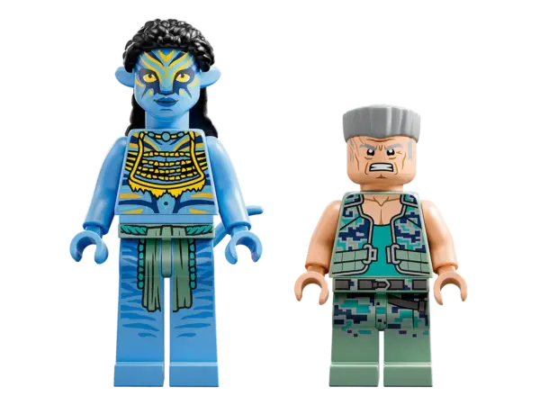 Know an Avatar fan or child aged 9 and up who deserves a reward? This LEGO® Avatar Neytiri & Thanator vs. AMP Suit Quaritch (75571) building toy set will hit the mark. The set includes minifigures of Neytiri and Colonel Miles Quaritch, posable models of Neytiri’s Thanator figure and the Colonel’s AMP suit, plus a rainforest build with glow-in-the-dark pieces. Play solo or join together to create family memories Encourage a child or movie fan’s love of nature with a set made to reflect Pandora’s beautiful and dangerous rainforest, as kids and families play out action scenes or create new stories. Mix sets (sold separately) to extend the play and build a unique version of Pandora. Made for action play or display With iconic characters and locations, LEGO Avatar sets offer a great play experience and exciting story options. The models also look great displayed on a shelf, with a detailed build made for posing the figures so older fans can enjoy a joyful focus as they rediscover the vibrant universe. Action and adventure – Kids and fans can relive the movie experience as they build this LEGO® Avatar Neytiri & Thanator vs. AMP Suit Quaritch (75571) set and explore the world of Pandora What’s inside – This LEGO® set includes Neytiri and Colonel Miles Quaritch minifigures, a buildable AMP suit and Thanator figure, plus a buildable rainforest scene with glow-in-the-dark elements For play and display – Kids and Avatar fans can recreate an exciting scene from the movie or set up a dynamicdisplay with Neytiri and the Thanator posed to jump on the AMP-suited Colonel For fans and kids aged 9 and up – Build and replay the final confrontation between Neytiri and the Colonel as they battle for the fate of Pandora Play at home or on the go – The Colonel’s posable AMP suit measures over 5 in. (13 cm) high, 2.5 in. (6 cm) wide and 4 in. (10 cm) deep and can hold the Colonel minifigure as well as a chainsaw 3 instruction booklets – All of the LEGO® Avatar sets are designed for social engagement, with 3 building instruction booklets so friends or family can co-build different parts of the set Return to Pandora – This and other LEGO® Avatar sets (sold separately) can be given as holiday or birthday gifts for movie fans and inspire endless play for kids of all ages High quality – LEGO® building pieces meet exacting quality standards that ensure they are consistent, compatible and work every time: it’s been that way since 1958 Safety first – LEGO® pieces are tested to ensure that every building toy set meets strict safety standards, ensuring this Avatar set is well made and always ready for play