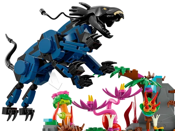 Know an Avatar fan or child aged 9 and up who deserves a reward? This LEGO® Avatar Neytiri & Thanator vs. AMP Suit Quaritch (75571) building toy set will hit the mark. The set includes minifigures of Neytiri and Colonel Miles Quaritch, posable models of Neytiri’s Thanator figure and the Colonel’s AMP suit, plus a rainforest build with glow-in-the-dark pieces. Play solo or join together to create family memories Encourage a child or movie fan’s love of nature with a set made to reflect Pandora’s beautiful and dangerous rainforest, as kids and families play out action scenes or create new stories. Mix sets (sold separately) to extend the play and build a unique version of Pandora. Made for action play or display With iconic characters and locations, LEGO Avatar sets offer a great play experience and exciting story options. The models also look great displayed on a shelf, with a detailed build made for posing the figures so older fans can enjoy a joyful focus as they rediscover the vibrant universe. Action and adventure – Kids and fans can relive the movie experience as they build this LEGO® Avatar Neytiri & Thanator vs. AMP Suit Quaritch (75571) set and explore the world of Pandora What’s inside – This LEGO® set includes Neytiri and Colonel Miles Quaritch minifigures, a buildable AMP suit and Thanator figure, plus a buildable rainforest scene with glow-in-the-dark elements For play and display – Kids and Avatar fans can recreate an exciting scene from the movie or set up a dynamicdisplay with Neytiri and the Thanator posed to jump on the AMP-suited Colonel For fans and kids aged 9 and up – Build and replay the final confrontation between Neytiri and the Colonel as they battle for the fate of Pandora Play at home or on the go – The Colonel’s posable AMP suit measures over 5 in. (13 cm) high, 2.5 in. (6 cm) wide and 4 in. (10 cm) deep and can hold the Colonel minifigure as well as a chainsaw 3 instruction booklets – All of the LEGO® Avatar sets are designed for social engagement, with 3 building instruction booklets so friends or family can co-build different parts of the set Return to Pandora – This and other LEGO® Avatar sets (sold separately) can be given as holiday or birthday gifts for movie fans and inspire endless play for kids of all ages High quality – LEGO® building pieces meet exacting quality standards that ensure they are consistent, compatible and work every time: it’s been that way since 1958 Safety first – LEGO® pieces are tested to ensure that every building toy set meets strict safety standards, ensuring this Avatar set is well made and always ready for play