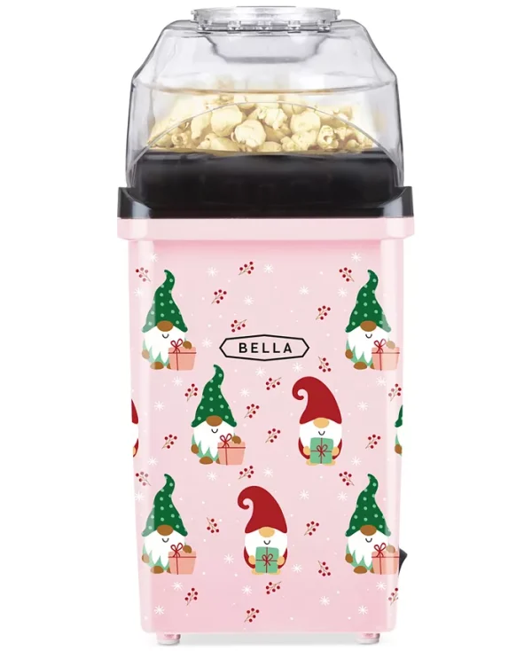 A healthy alternative to microwave popcorn (no oil needed!), this hot air popcorn maker by Bella is sure to make your next movie night a hit. Just push a single button and fresh popcorn is yours in less than 3 minutes. Conveniently use the lid-mounted scoop for measuring kernels and tray to melt butter during popping, too.