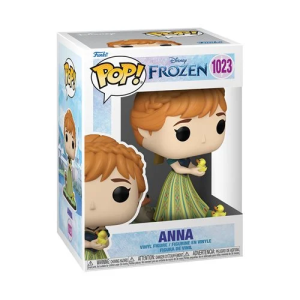 Expand your Disney Princess collection with Anna in her coronation dress, admiring adorable ducklings! This Disney Ultimate Princess Frozen Anna with Ducks Funko Pop! Vinyl Figure #1023 measures approximately 4 1/2-inches tall and comes packaged in a window display box.