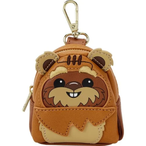 Furry friends stick together with this Star Wars Ewok Treat Bag! The faux leather treat bag features applique and printed details and slides perfectly into the matching Star Wars Ewok Pet Leash! Measures approximately 3-inches tall x 2 1/4-inches long x 1 1/4-inches wide. Ages 15 and up. All Loungefly items are vegan friendly, unless otherwise noted.