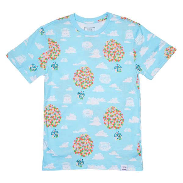 Up, up, and away! Let your adventures take flight with the Loungefly Disney-Pixar Up 15th Anniversary Balloon House Unisex Tee. This sky blue tee shirt features an all-over print of Carl and Ellie’s house as it floats through the clouds. Large bunches of colorful balloons give the house an extra lift, and some of the film’s characters take shape in the clouds. Look closely, and you’ll see Carl, Russel, and Dug, along with a 15th-anniversary logo! This comfortable tee shirt makes a heartwarming addition to any outfit and will keep you looking stylish on all your travels. The Loungefly Disney-Pixar Up 15th Anniversary Balloon House Unisex Tee is made of super soft 100% cotton jersey material. Please note: Patterns will vary with all-over print styles. Not every piece will look identical nor will every piece be an exact match as to what is pictured online. This tee is an officially licensed Disney-Pixar product. Comes in unisex sizes S through 3X. Sizing is very specific, so please consult the size chart before purchasing.